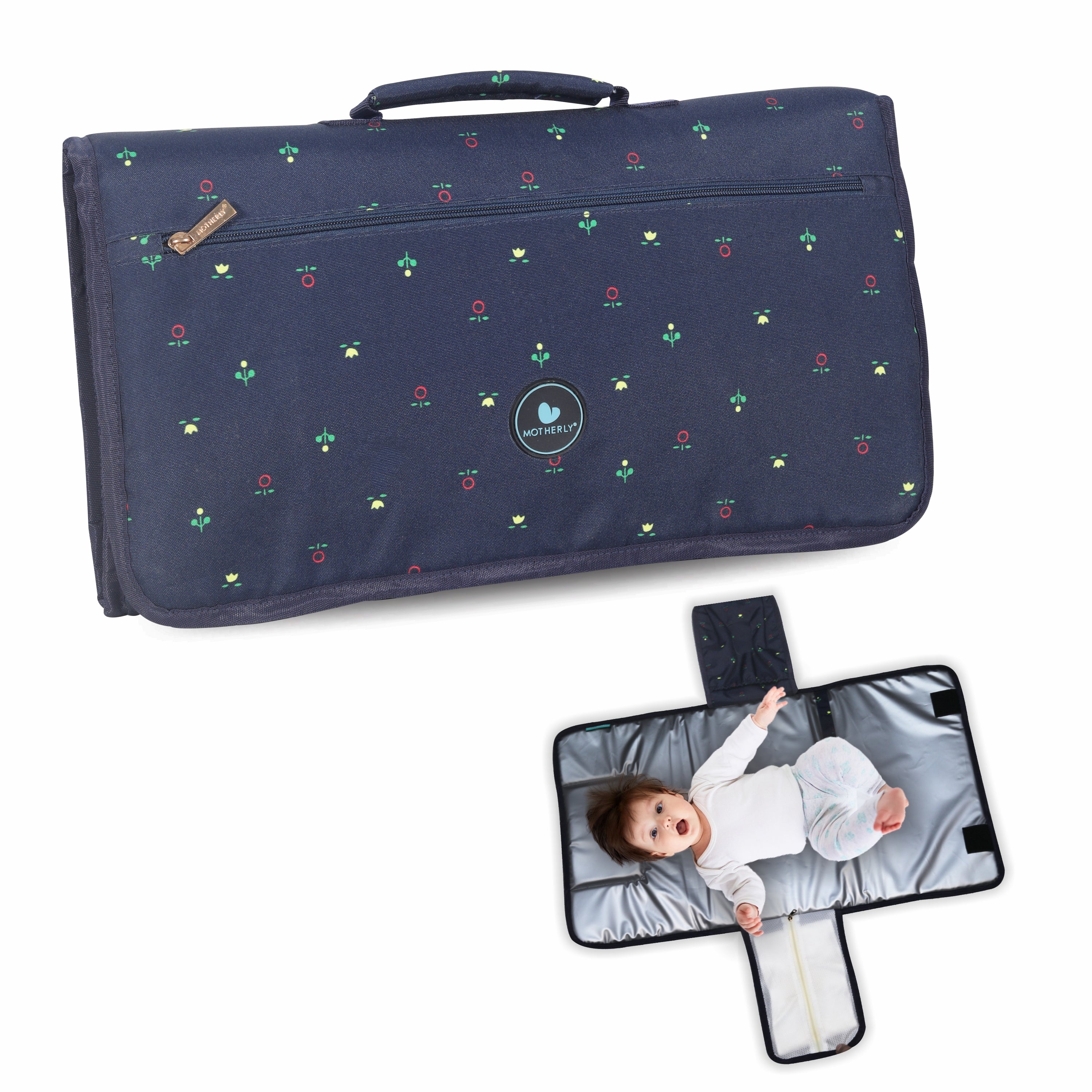 Motherly Portable Diaper Changing Mat – Leak-Proof, One-Hand Foldable