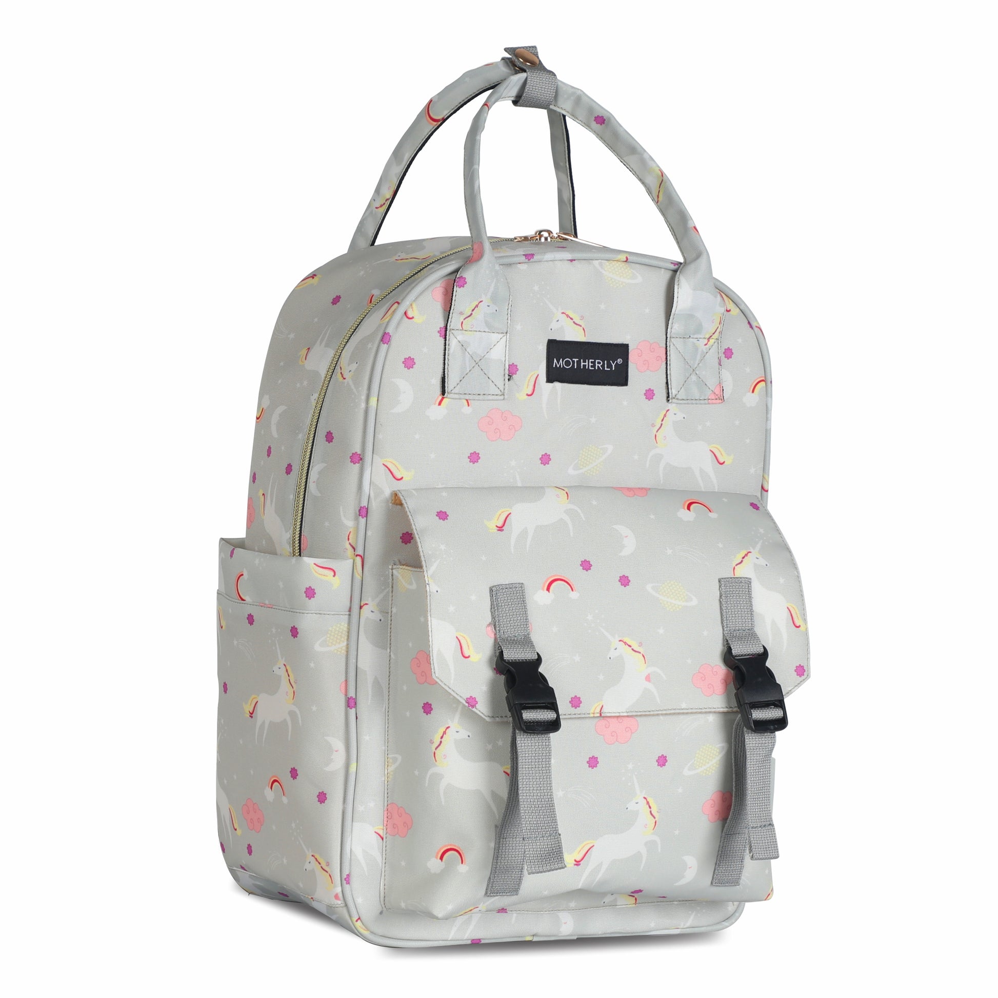 Motherly Solid Diaper Bag for Moms (Black) – Water-Resistant Maternity & Travel Bag with Multiple Pockets