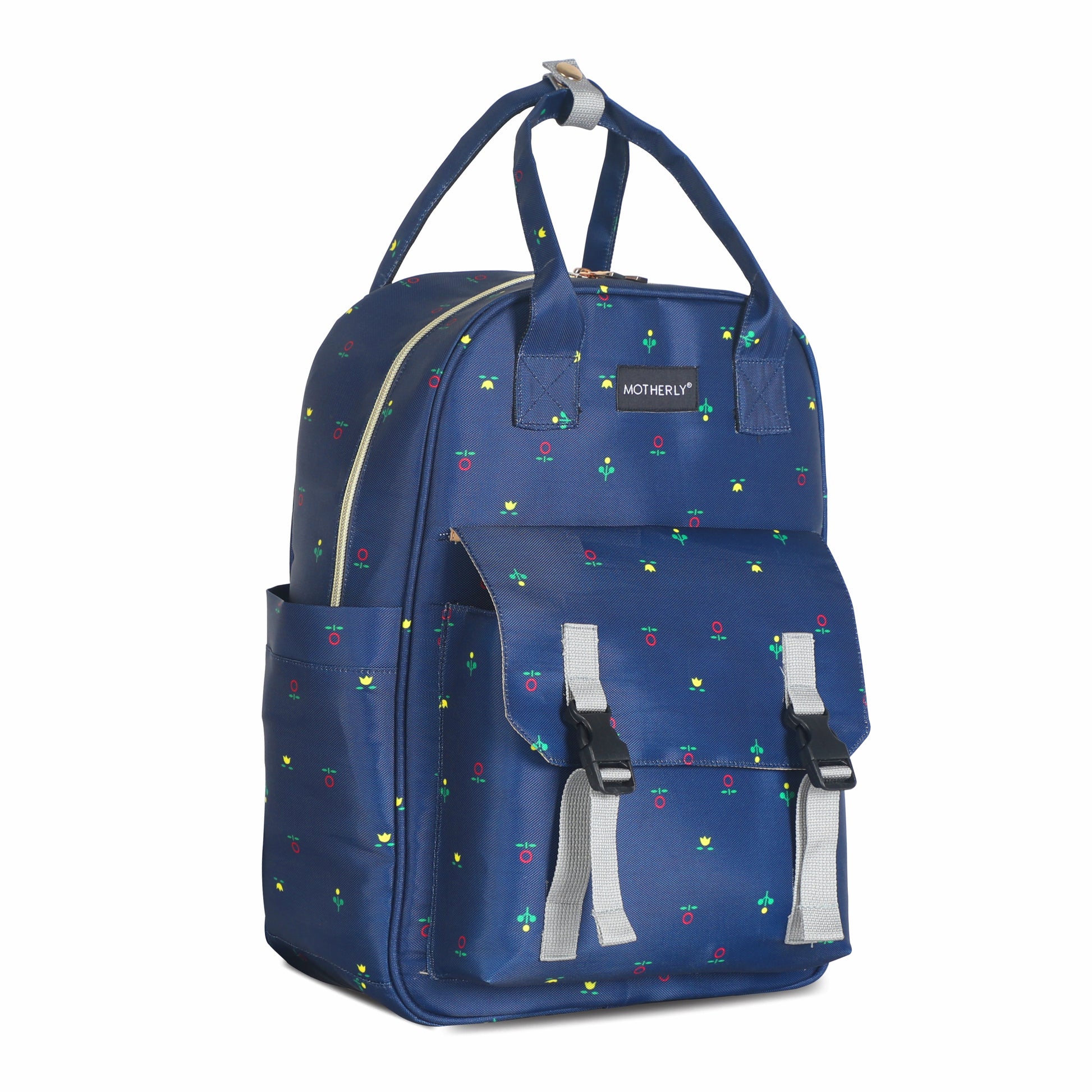 Motherly Solid Diaper Bag for Moms (Black) – Water-Resistant Maternity & Travel Bag with Multiple Pockets