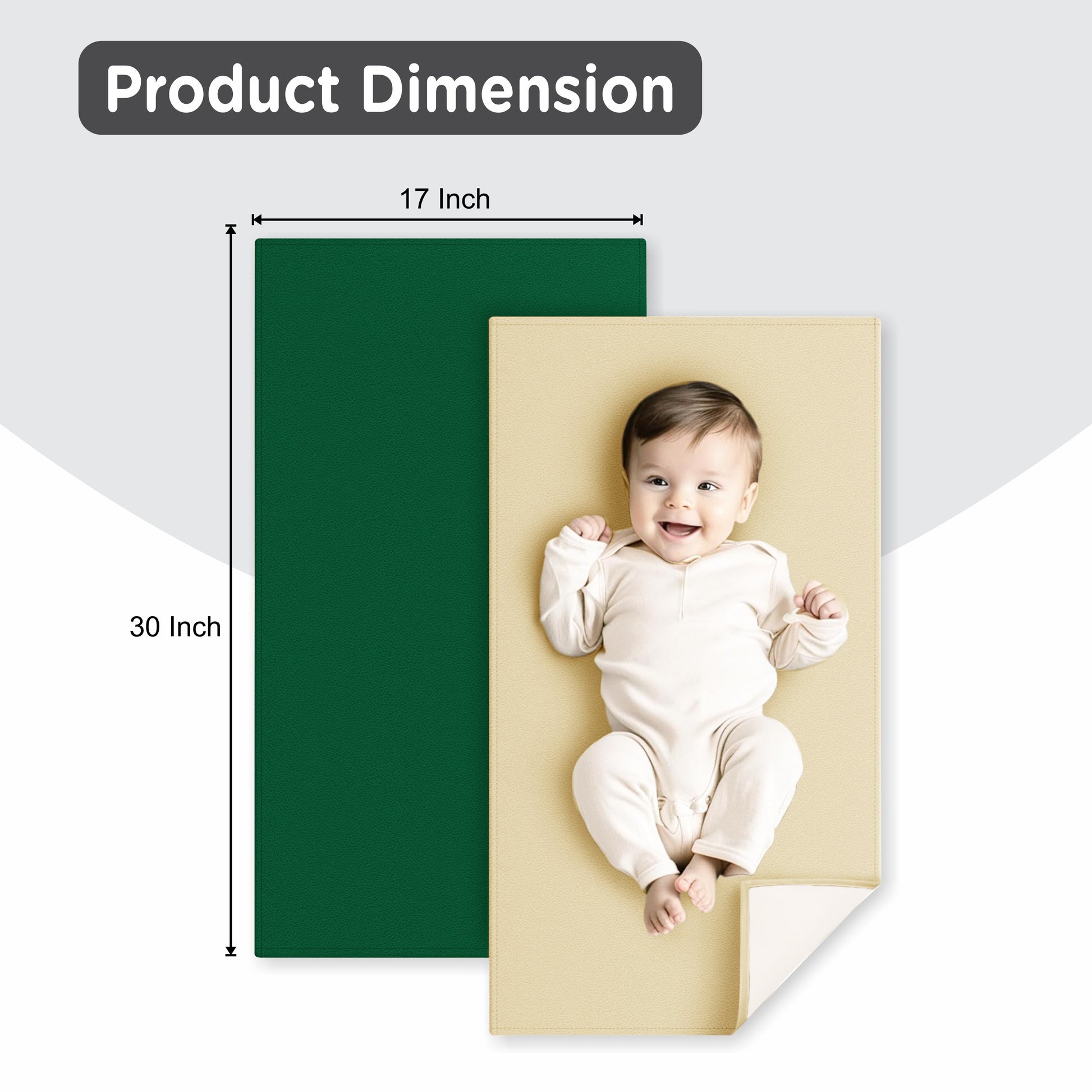 Motherly Premium Baby Mat Combo for Diaper Change and Oil Massage, Diaper Changing Mat & Massage Mat, Reusable Portable Changing Pad, Bed Protector Sleeping Mattress for Boys & Girls - MOTHERLY