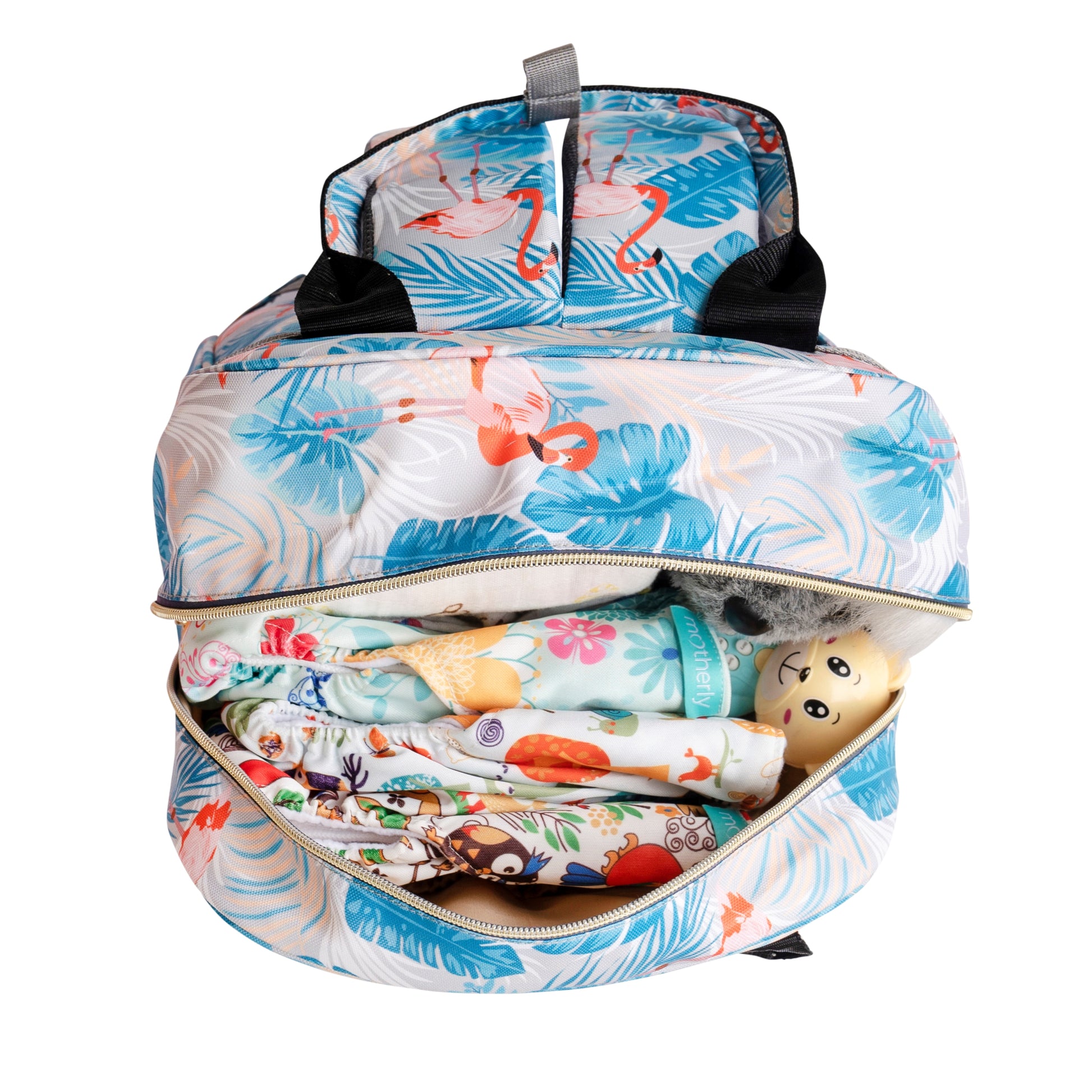Motherly Solid Diaper Bag for Moms (Black) – Water-Resistant Maternity & Travel Bag with Multiple Pockets