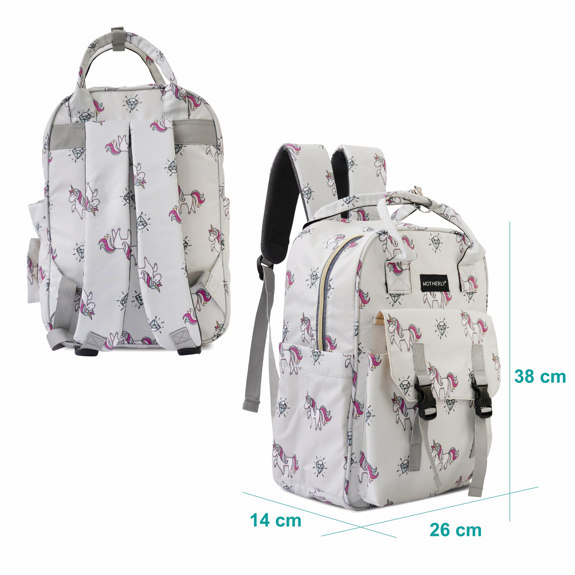 Motherly Solid Diaper Bag for Moms (Black) – Water-Resistant Maternity & Travel Bag with Multiple Pockets
