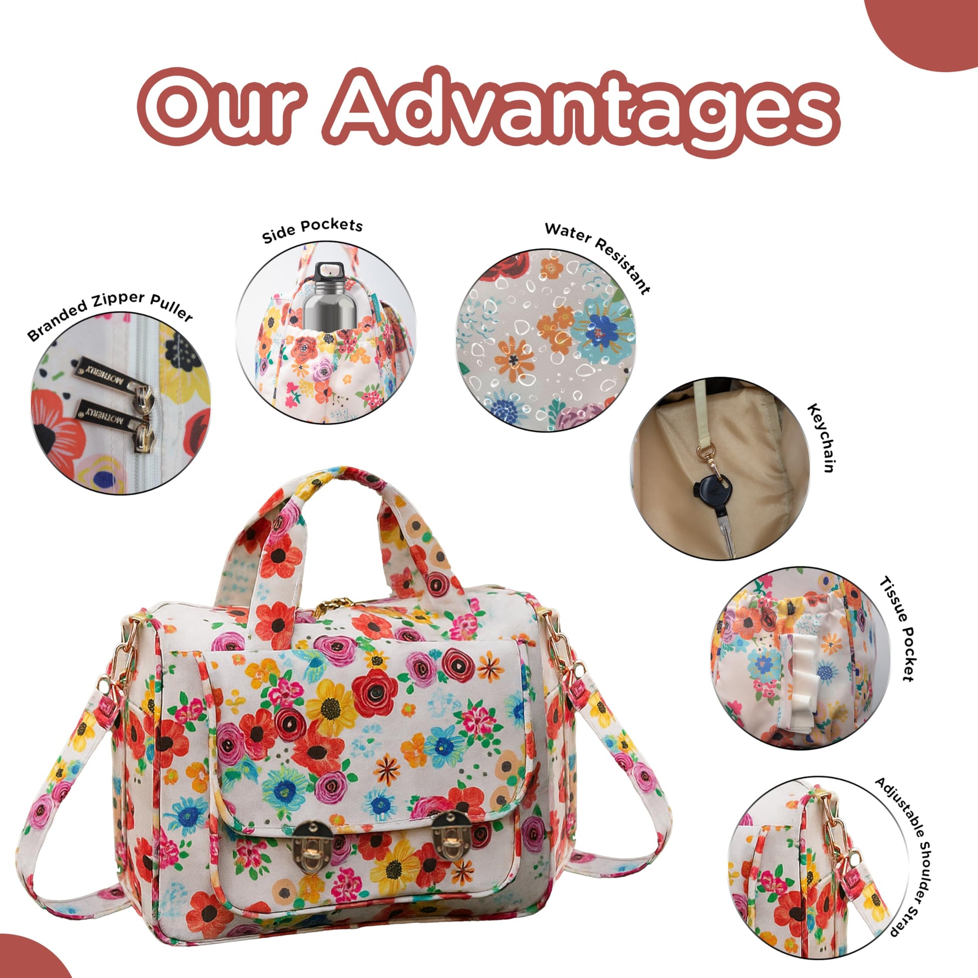 Motherly WOW Laptop Bag for Women Office Use | Stylish Handbag with 15-Inch Laptop Compartment | Office Bag, Shoulder Bag & Messenger Tote - MOTHERLY