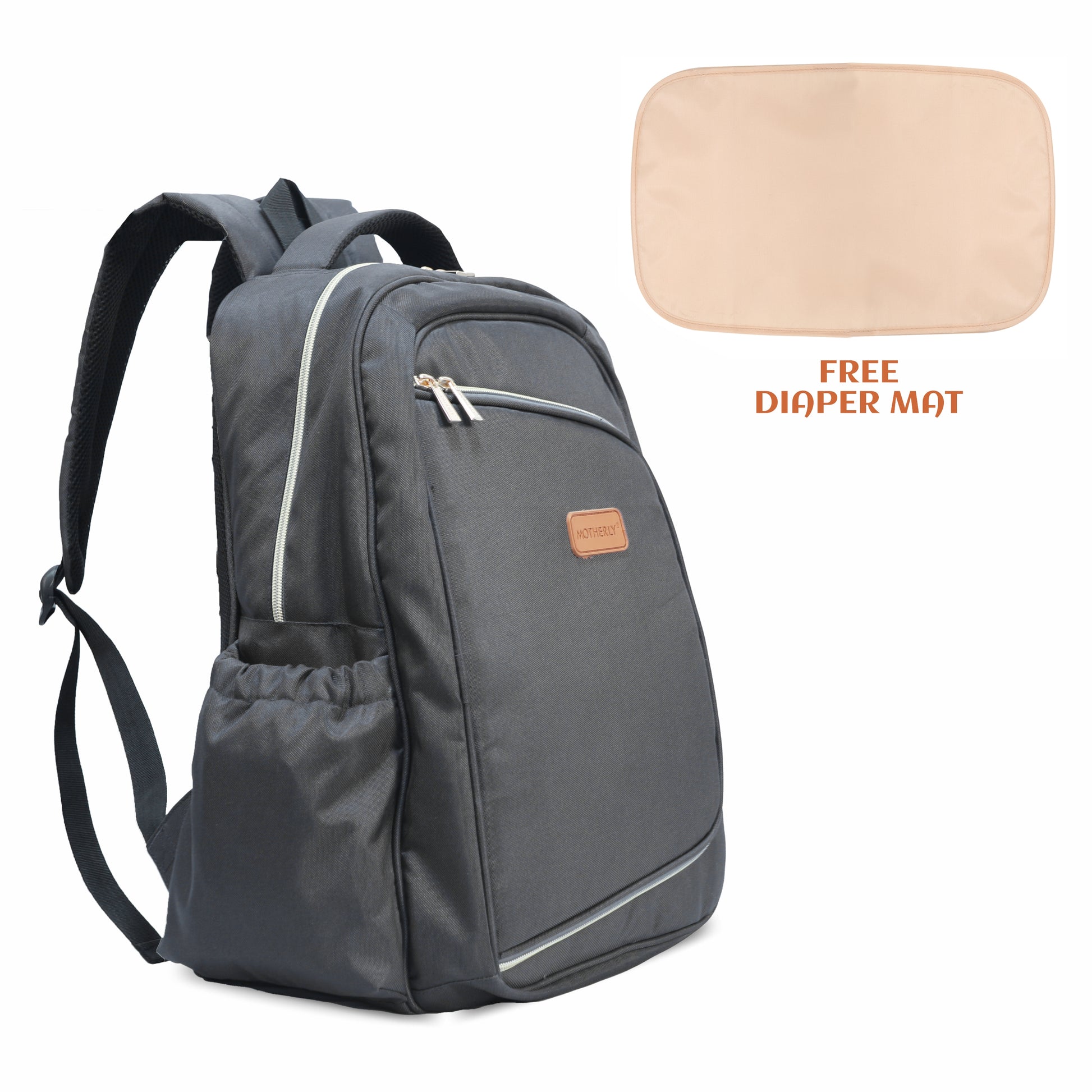 Motherly Solid Color Diaper Bag for Mothers for Travel, Maternity Bag for Newborn Baby, Mothers Travelling Bag, Multiple Pocket Water Resistant Baby Bag, Hospital Bag for moms with Offers - MOTHERLY