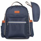 Motherly Diaper Bags For Mothers Stylish Backpacks for Moms for Travel with Stroller Hooks & Insulated Bottle Cover|6 Month Warranty |(Navy Gray) - MOTHERLY