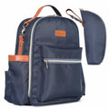 Motherly Diaper Bags For Mothers Stylish Backpacks for Moms for Travel with Stroller Hooks & Insulated Bottle Cover|6 Month Warranty |(Navy Gray) - MOTHERLY