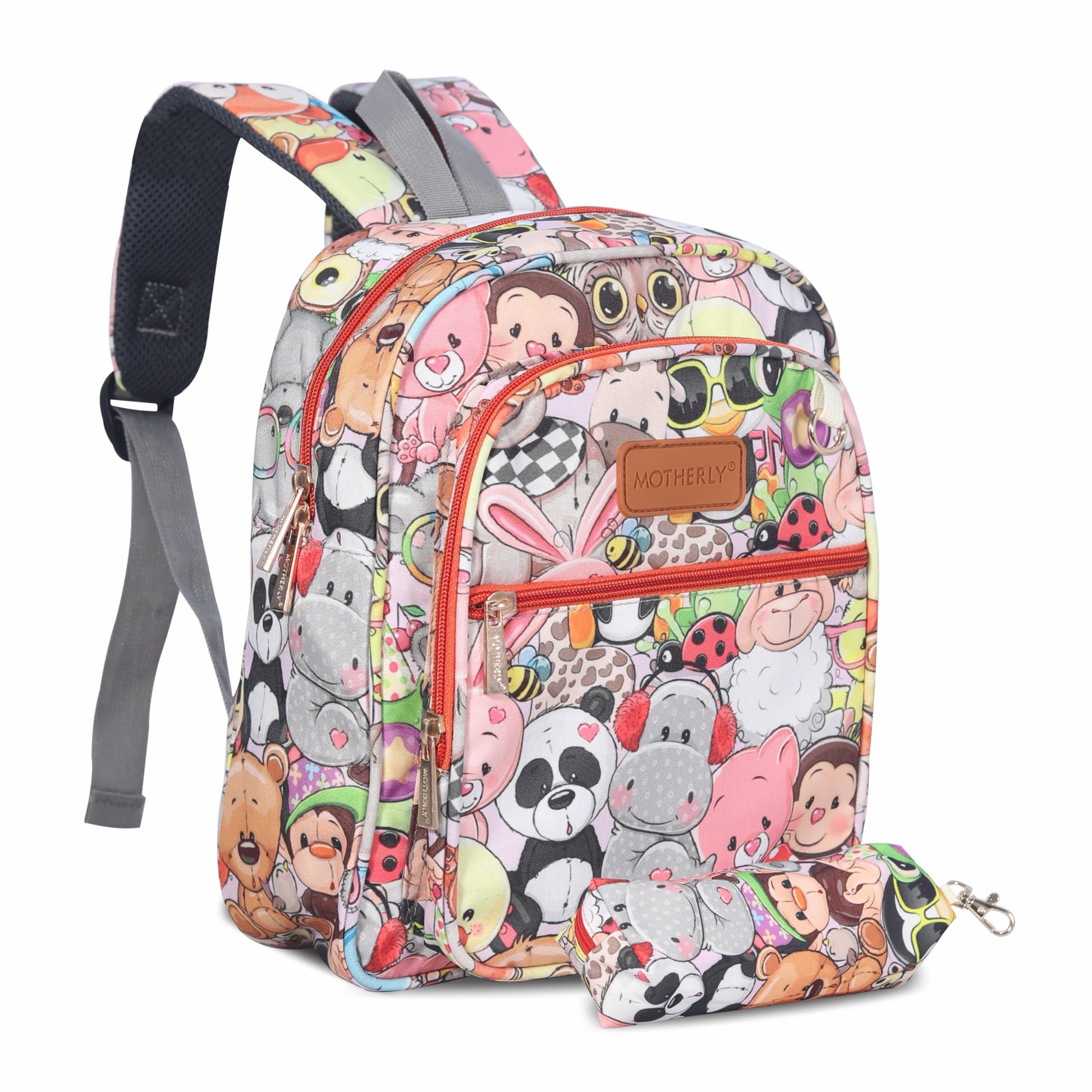 Motherly Kindergarten Backpack, Daycare Bags for Kids, Toddler Bag, Creche Bag Casual Backpack Picnic Bag for Kids, Unisex School Bag for Boys & Girls with Free Pencil Stationery Pouch (11 Inch) - MOTHERLY