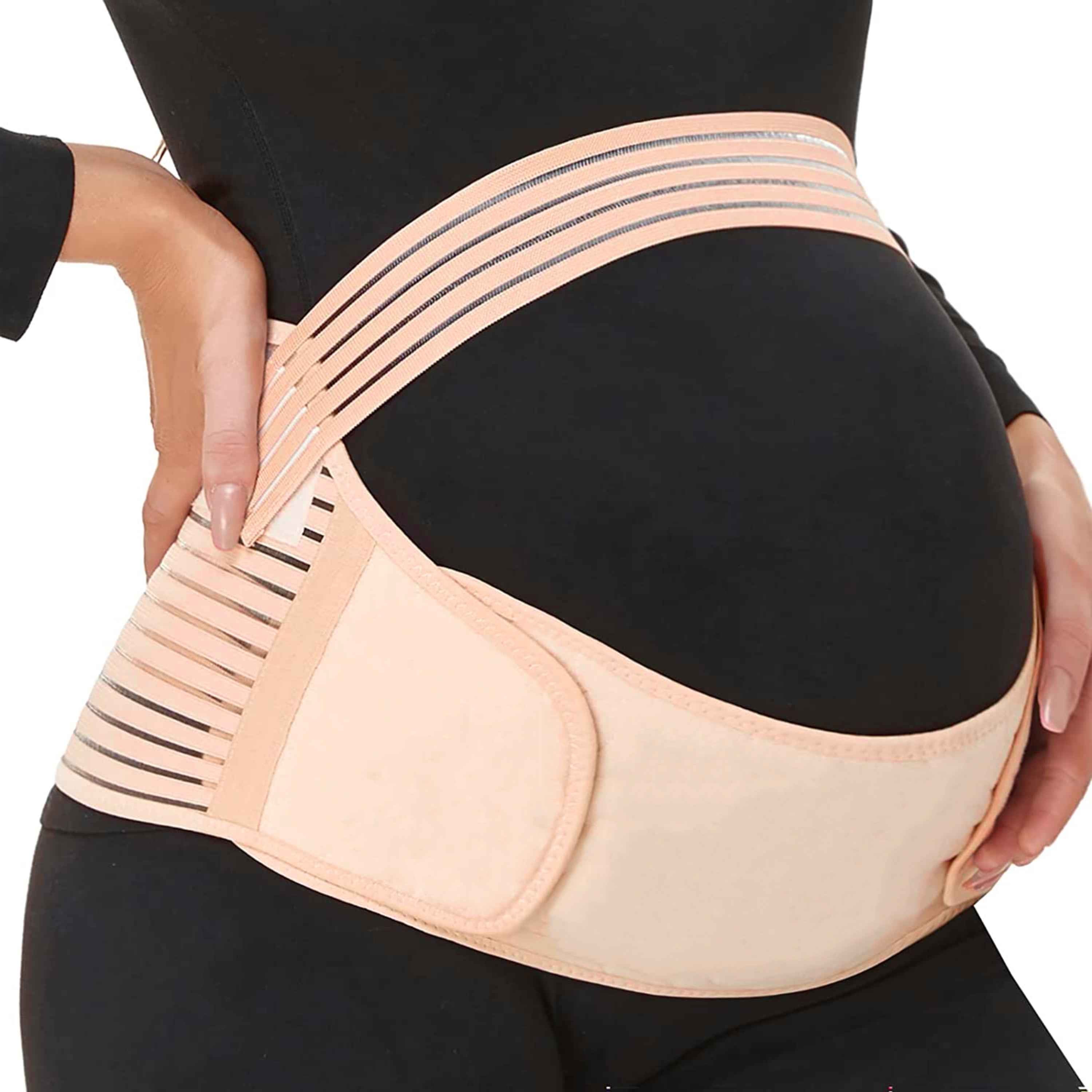 Motherly Maternity Belt for Belly Support, Pregnancy Support Belt Pre Natal-Belly Band, Adjustable & Breathable Waist Support Belt for Pregnancy, Helps in Back Pain, Pre and Postpartum (Medium)