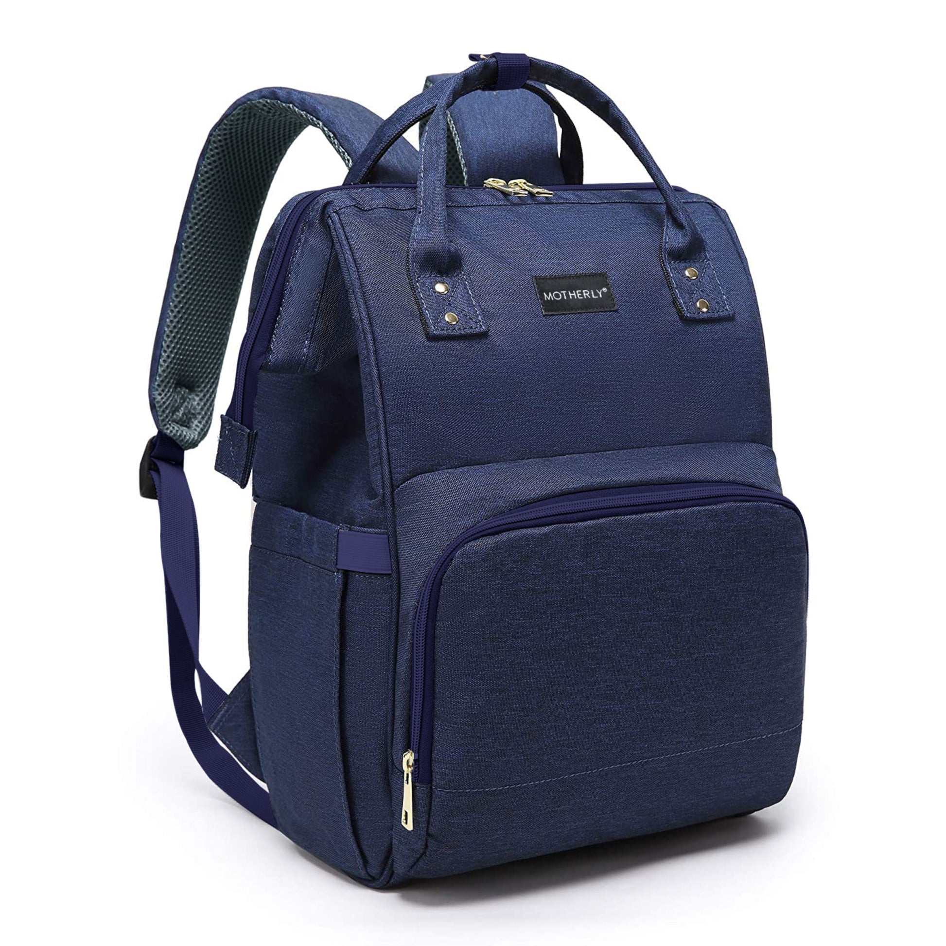 Motherly League Solid Color Diaper Bag for Mothers for Travel, Maternity Bag for Newborn Baby, Mother Travelling Bag, Multiple Pocket Water Resistant Hospital Bag for moms with Warranty - MOTHERLY