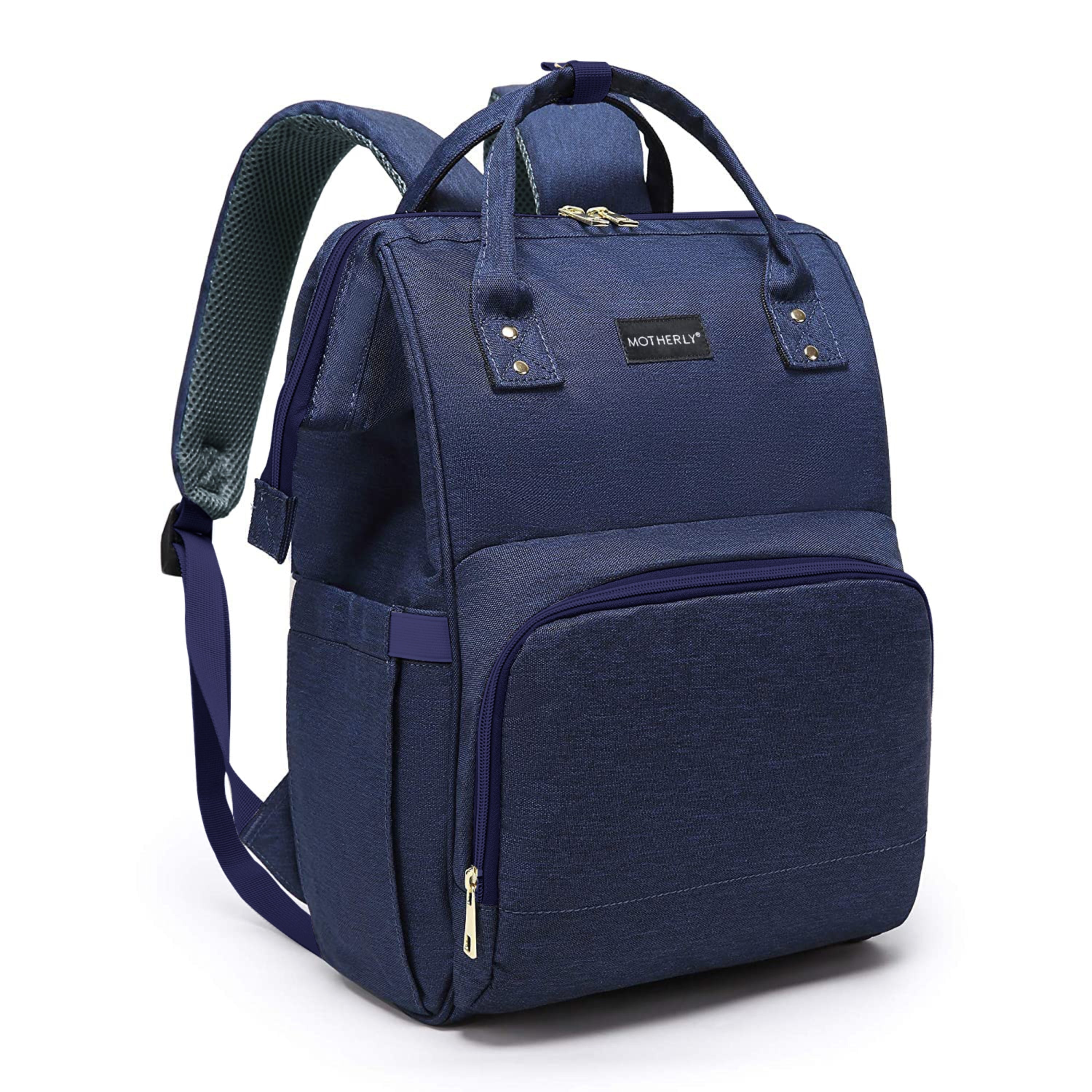 Motherly League Solid Color Diaper Bag for Mothers for Travel, Maternity Bag for Newborn Baby, Mother Travelling Bag, Multiple Pocket Water Resistant Hospital Bag for moms with Warranty - MOTHERLY