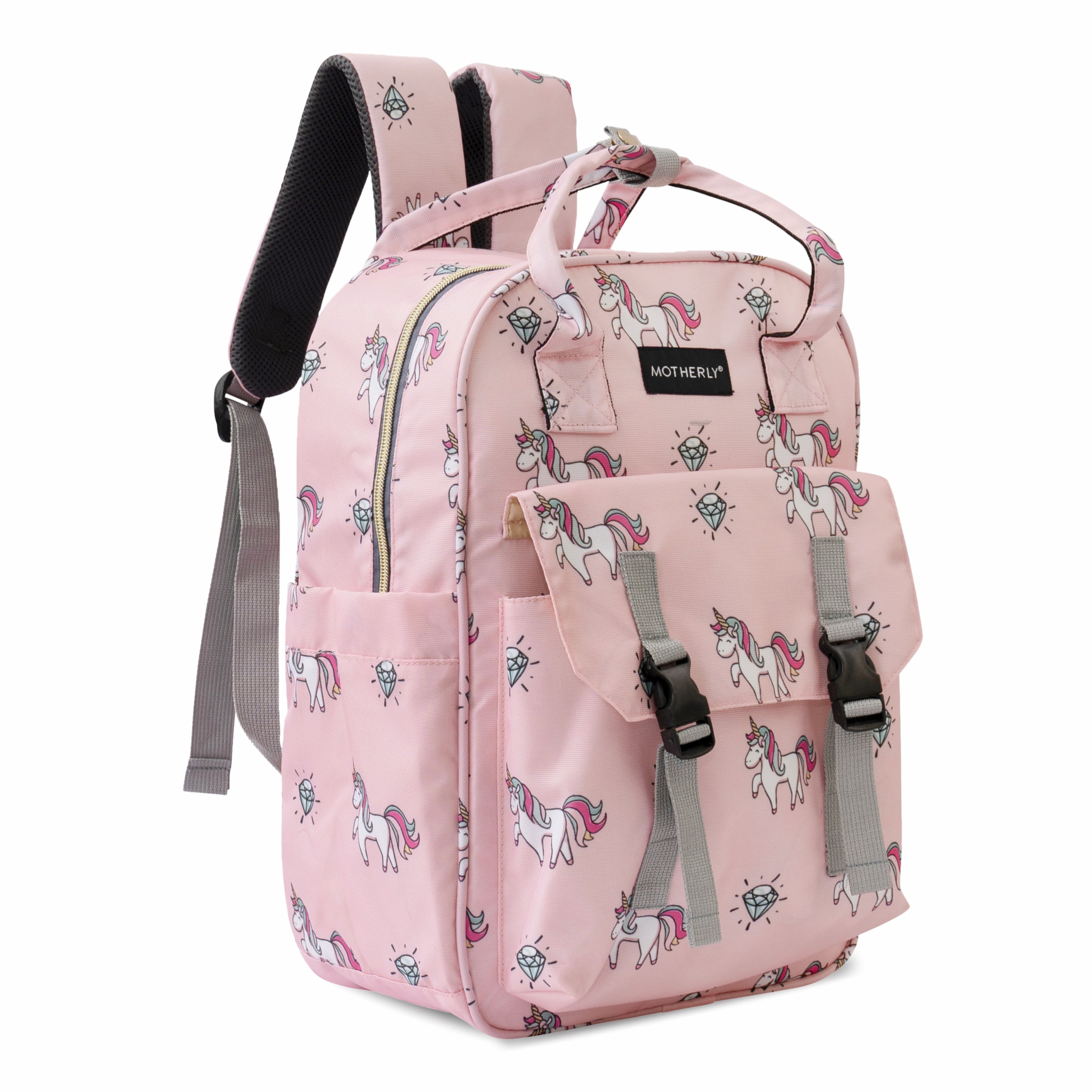 Motherly Solid Diaper Bag for Moms (Black) – Water-Resistant Maternity & Travel Bag with Multiple Pockets