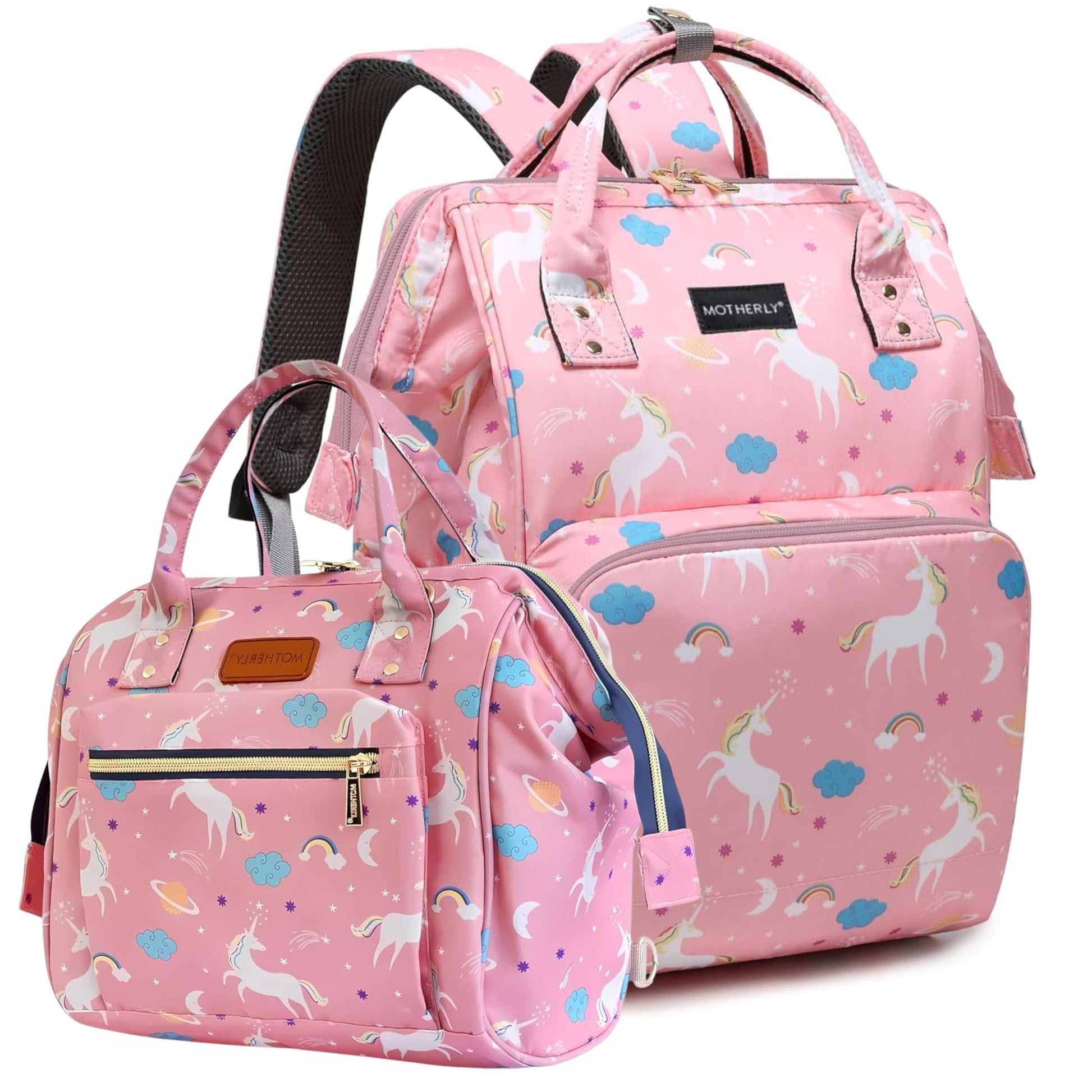 Motherly Elegant Diaper Bag for Mothers for Travel, Maternity Bag for Newborn Baby, Mothers Travelling Bag, Multipocket Water Resistant Baby Bag, Hospital Bag for Moms with Warranty