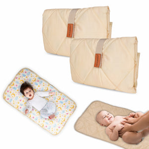 Motherly Combo Baby Diaper Changing mat and Oil Massage mat (Set of 2, 42 x 72 CM, 0-12 Months) - Default Title