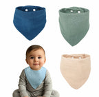 Motherly Bib for Baby 0 to 6 Month – Soft Muslin Baby Apron, Adjustable & Absorbent Bibs for Newborns to 12 Months Boys and girl (Multicolor) - MOTHERLY