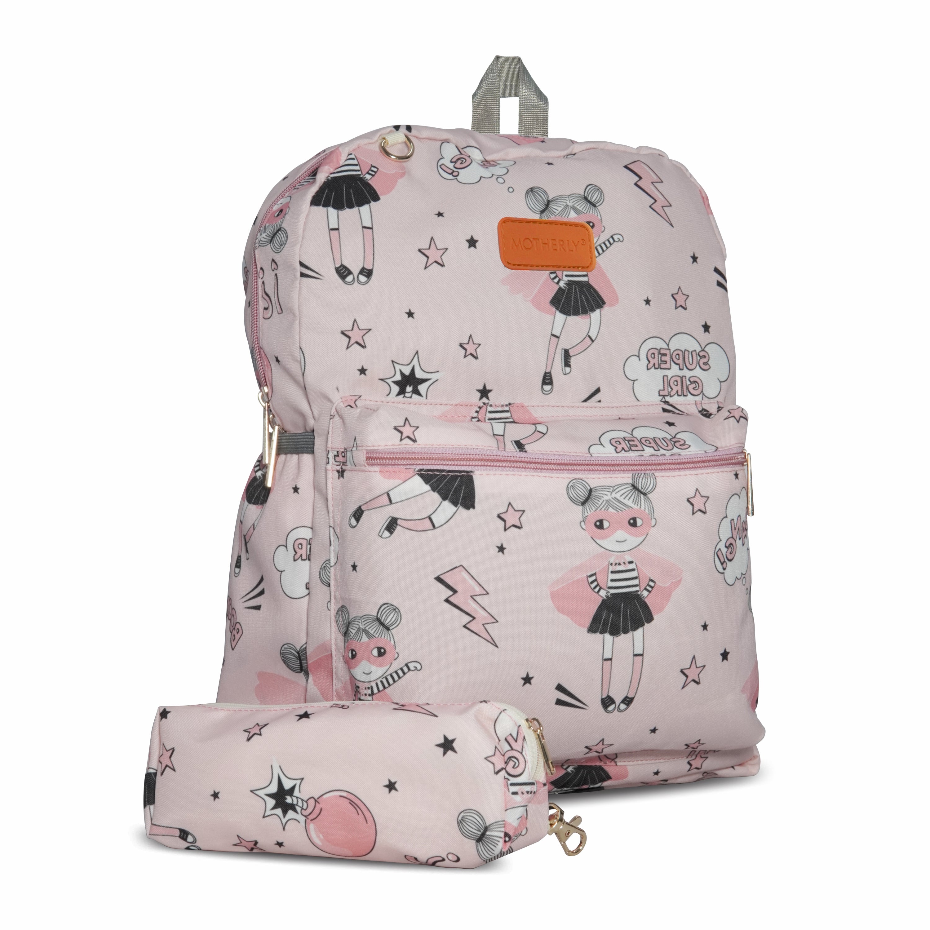 Motherly Kindergarten Backpack, Daycare Bags for Kids, Creche Bag Backpack Casual Backpack Picnic Bag for Kids, Unisex School Bag for Boys & Girls with Free Pencil Stationery Pouch (16 Inch) - MOTHERLY