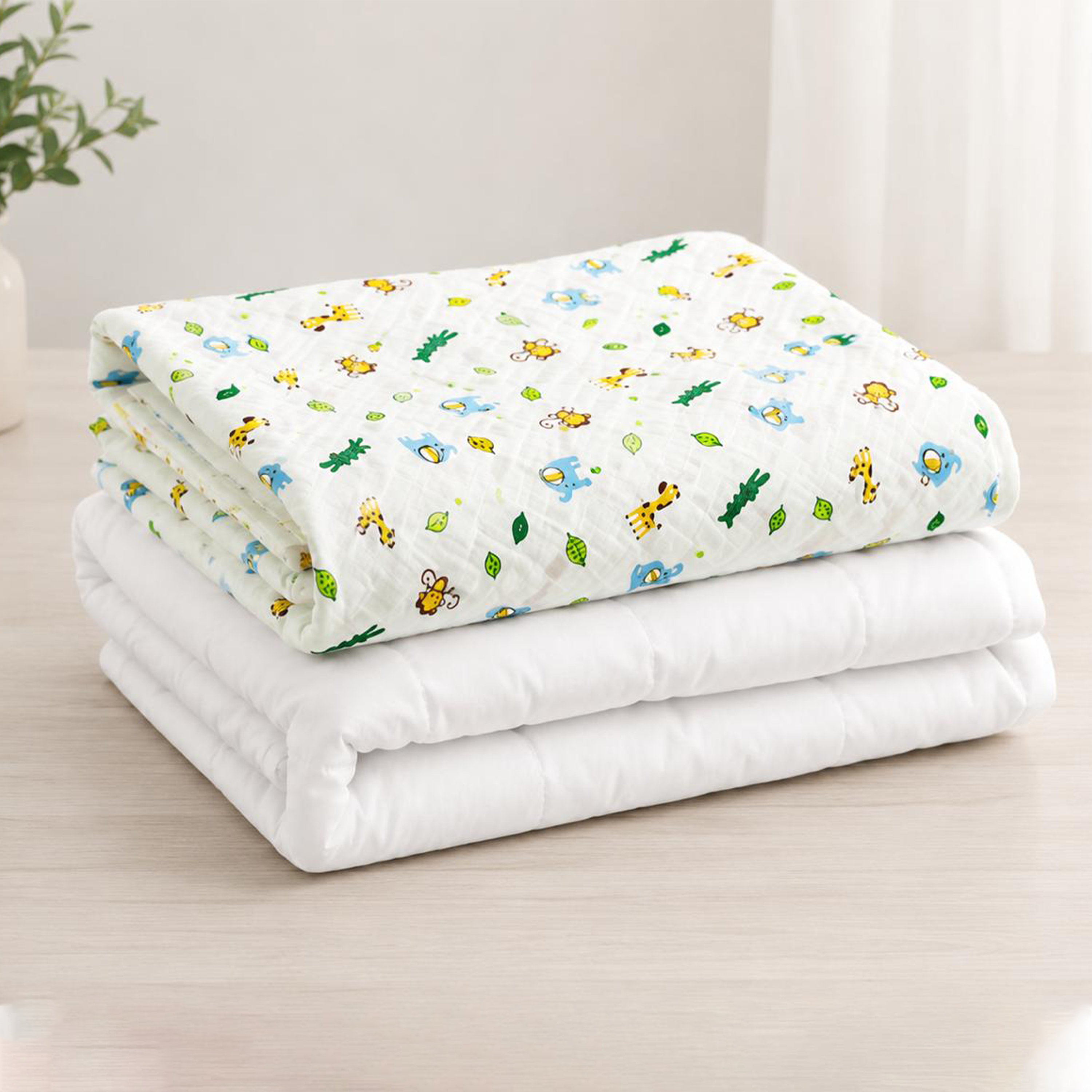 Motherly 5-Layer Winter Blanket for Newborns & Toddlers – Animal & Car Print (0–24 Months, 105x90 cm)