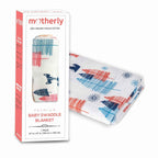 Motherly 100% Cotton Muslin Baby Swaddle | Dreamy Wrap Cozy Swaddle for New Born Baby, Size - 120cm X 120cm (47"x47")