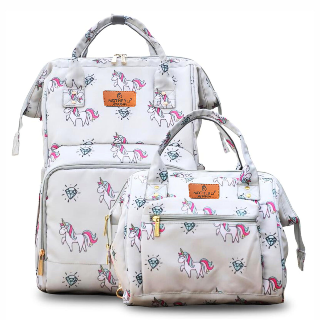 Motherly Elegant Diaper Bag for Moms – Water-Resistant Maternity & Travel Bag with Multiple Pockets & Warranty