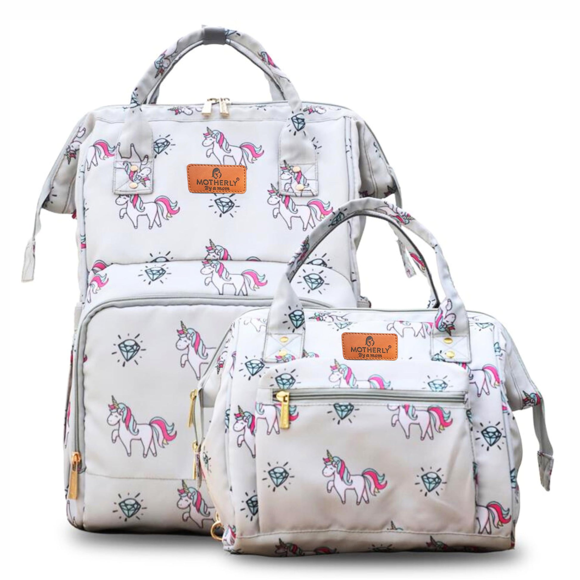Motherly Elegant Diaper Bag for Moms – Water-Resistant Maternity & Travel Bag with Multiple Pockets & Warranty