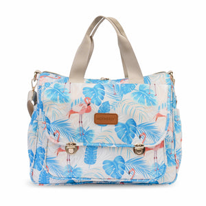 Motherly Glory Tote Diaper Bag for Mothers for Travel, Maternity Bag for Newborn Baby, Mothers Travelling Bag, Multiple Pocket Water Resistant Baby Bag, Hospital Bag for moms(Pagasus & Starry Sky) - Flamingo