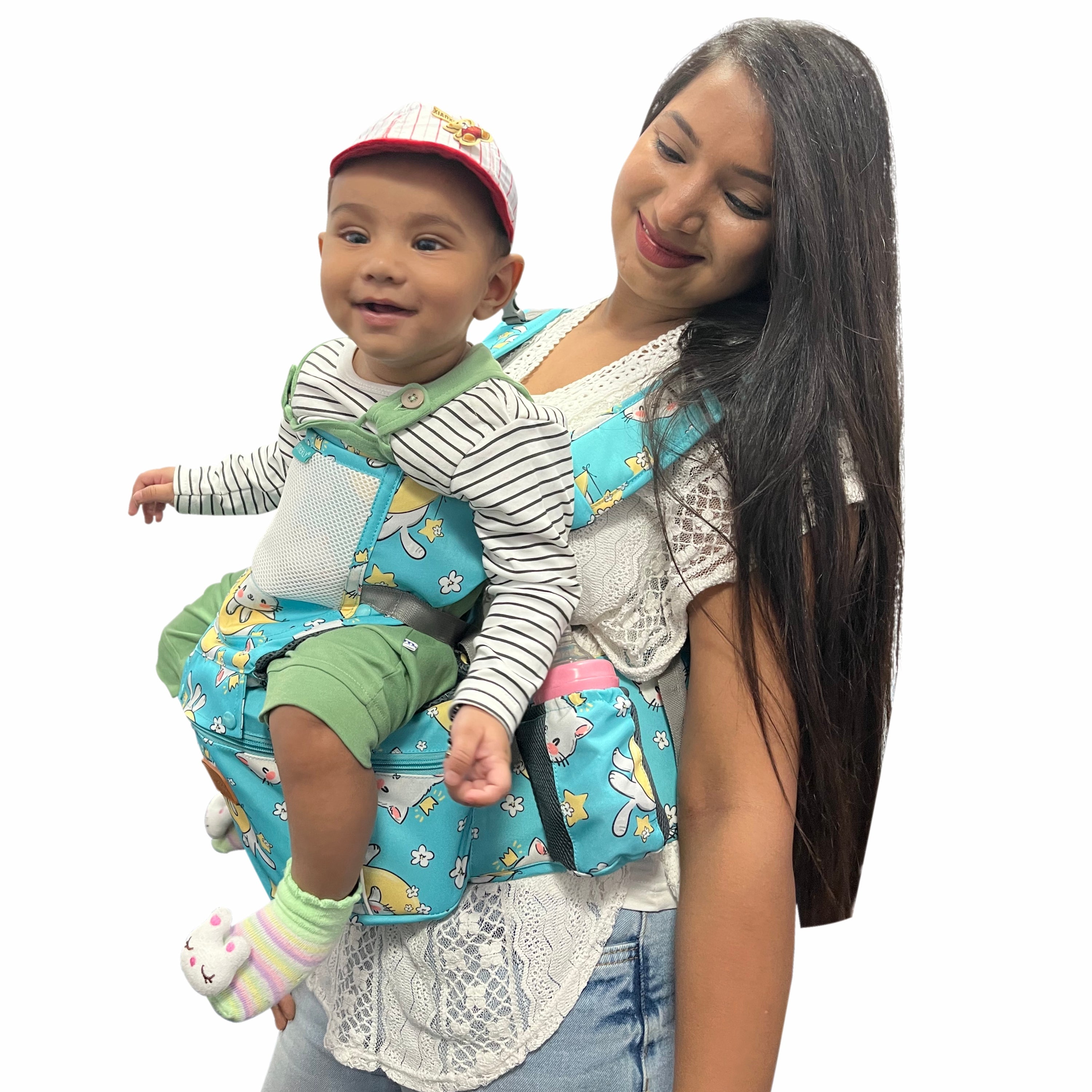 Motherly 6-in-1 Baby Carrier (0–3 Years) – Adjustable, Hands-Free Carrier with Hip Seat, Head Support & Buckle Strap