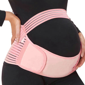 Motherly Maternity Belt for Belly Support, Pregnancy Support Belt Pre Natal-Belly Band, Adjustable & Breathable Waist Support Belt for Pregnancy, Helps in Back Pain, Pre and Postpartum (Medium) - Medium / Pink