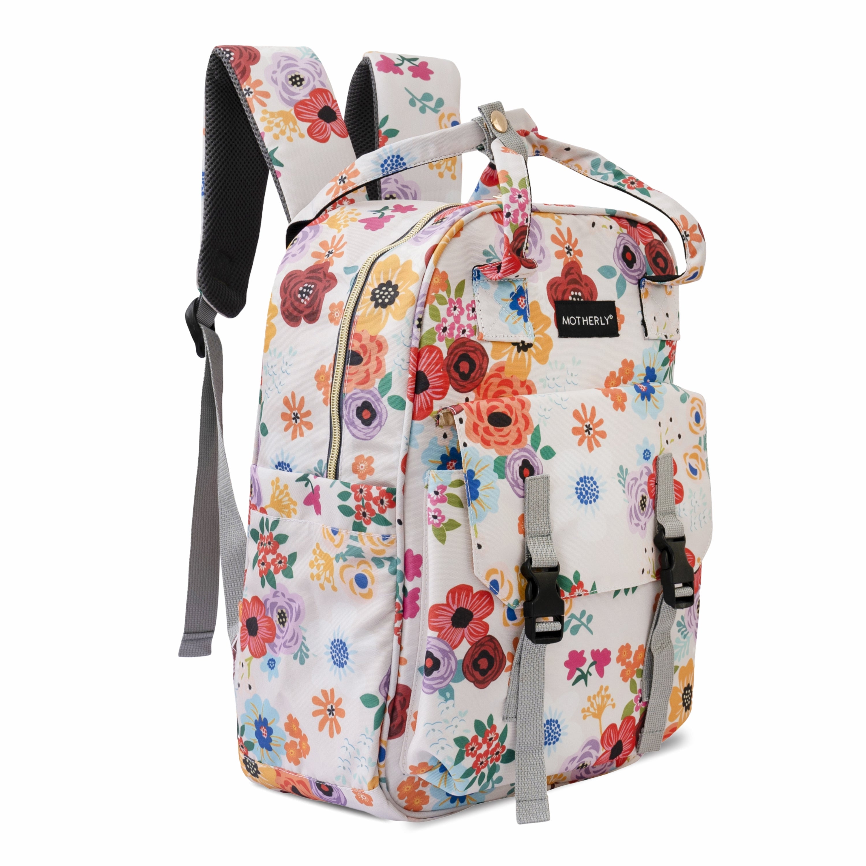 Motherly Solid Diaper Bag for Moms (Black) – Water-Resistant Maternity & Travel Bag with Multiple Pockets