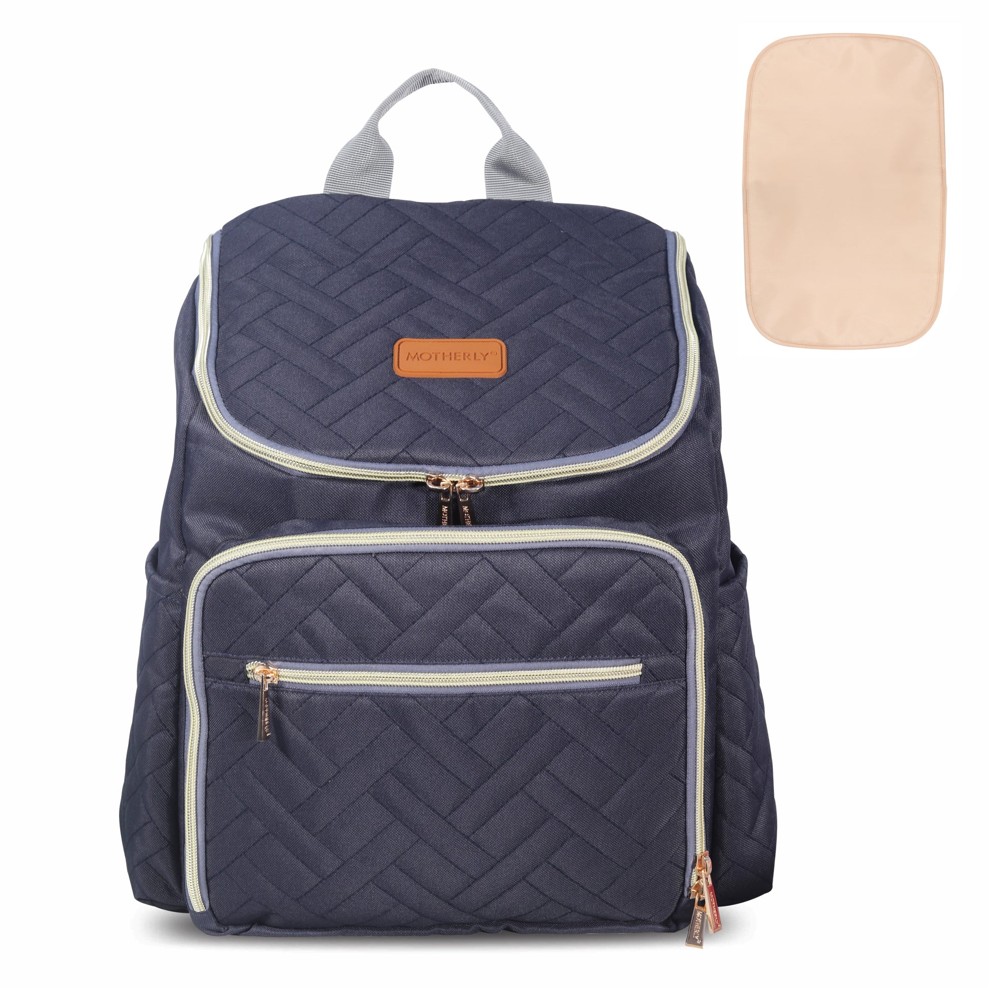 Diaper Quilted Diaper Bag for Mothers for Travel with Changing Mat - Spacious Diaper Bags for Mom | Baby Bag with Multi-Pocket Design | Maternity Bags for Mother and Baby - MOTHERLY