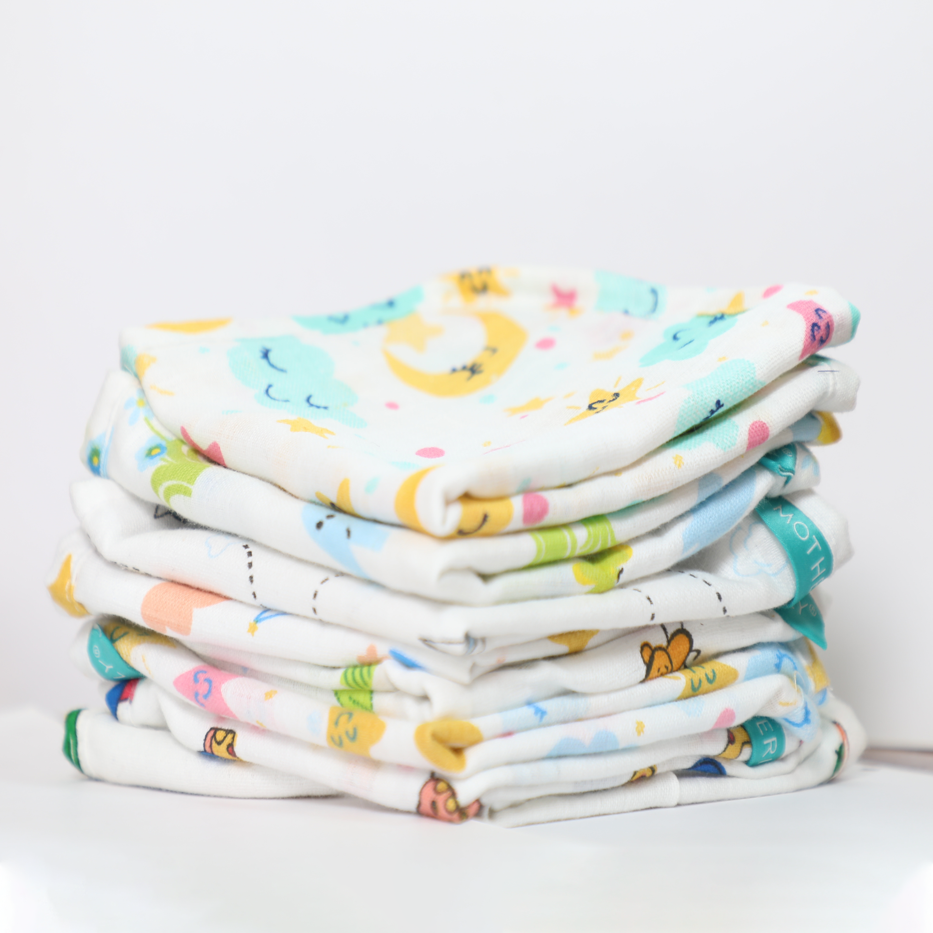 Motherly Muslin Baby Napkins for Newborn | Baby Handkerchief & Wash Cloth for Newborn Baby