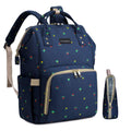 Motherly Diaper Bags for Mothers with 1 Bottle Bag + 1 Diaper Changing Mat (Blue Flower) - MOTHERLY