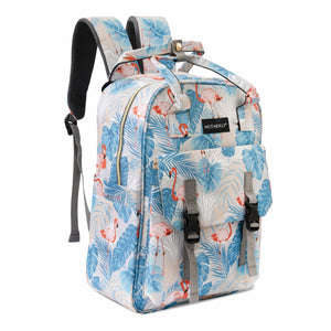 Motherly Solid Diaper Bag for Mothers for Travel, Maternity Bag for Newborn Baby, Mothers Travelling Bag, Multiple Pocket Water Resistant Baby Bag, Hospital Bag for moms (Black) - Flamingo