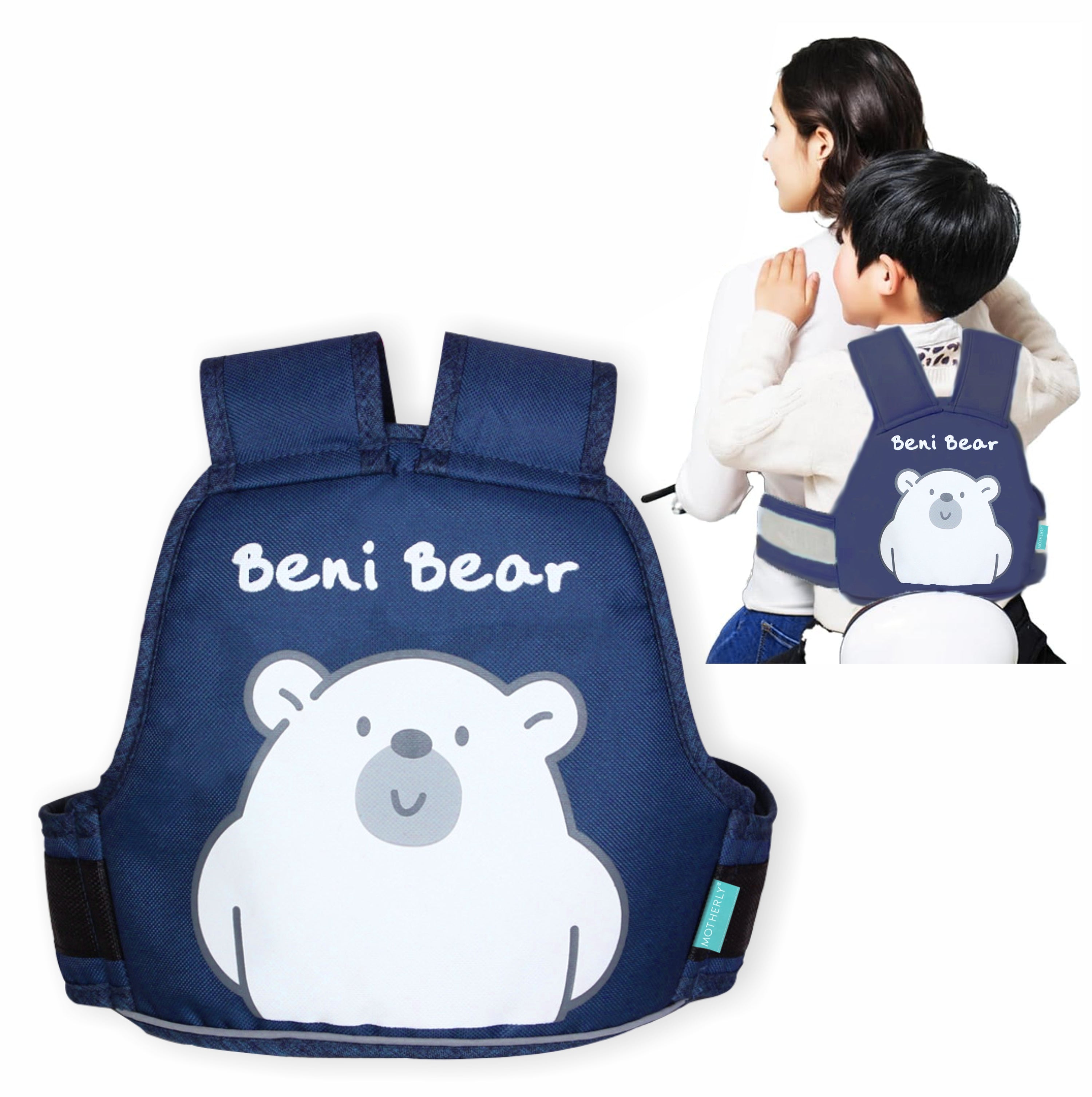 Motherly Children's Motorcycle Safety Harness Safe, Stylish Riding Companion with Two Wheeler Child Safety Belt - MOTHERLY