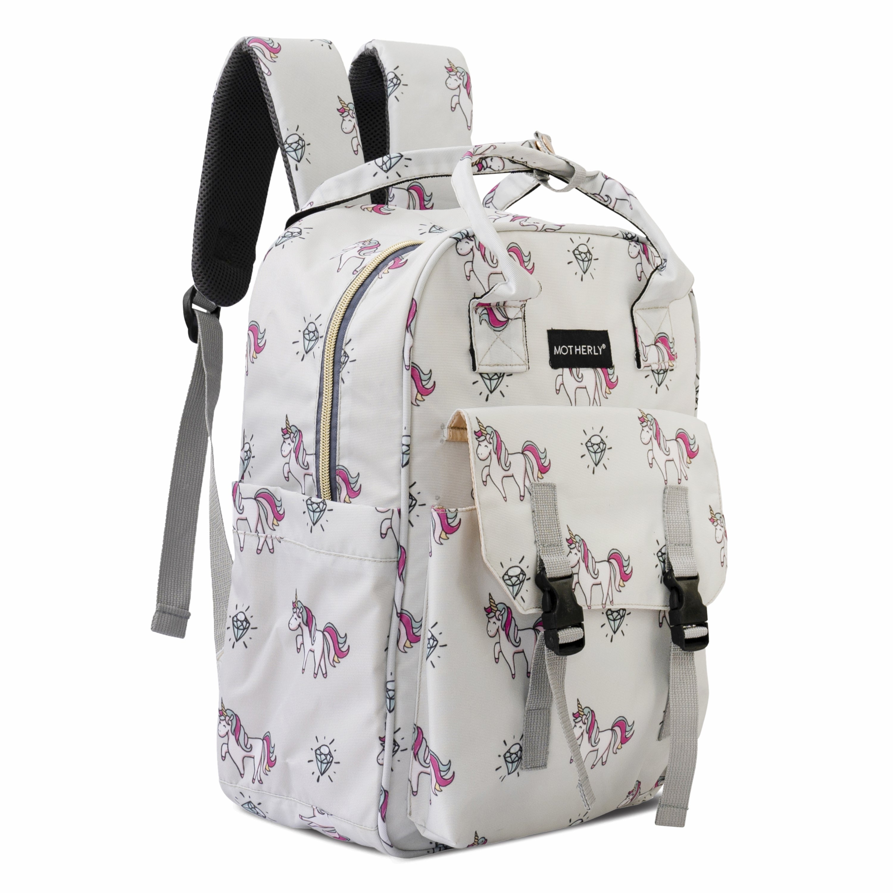 Motherly Solid Diaper Bag for Moms (Black) – Water-Resistant Maternity & Travel Bag with Multiple Pockets