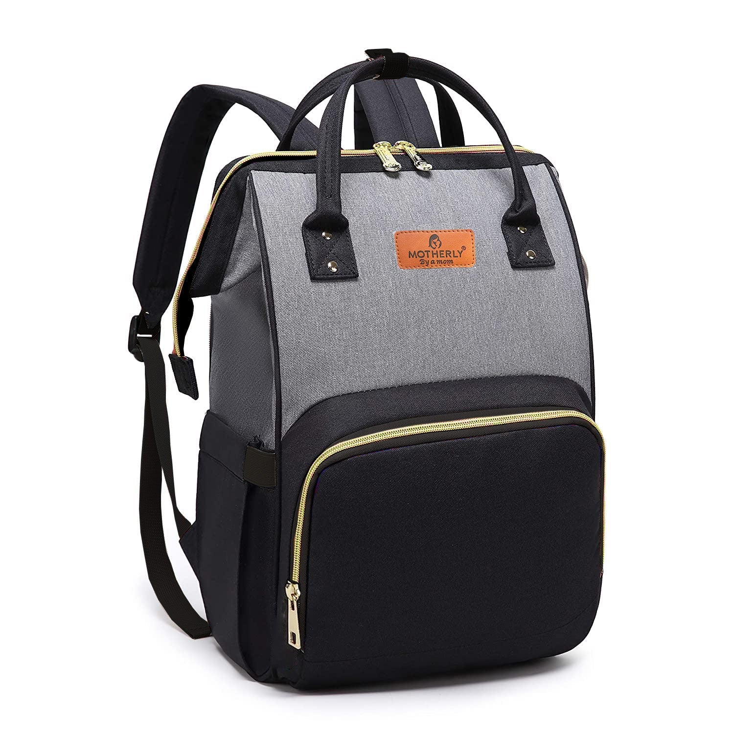 Motherly League Solid Diaper Bag for Moms – Water-Resistant Maternity & Travel Bag with Multiple Pockets & Warranty