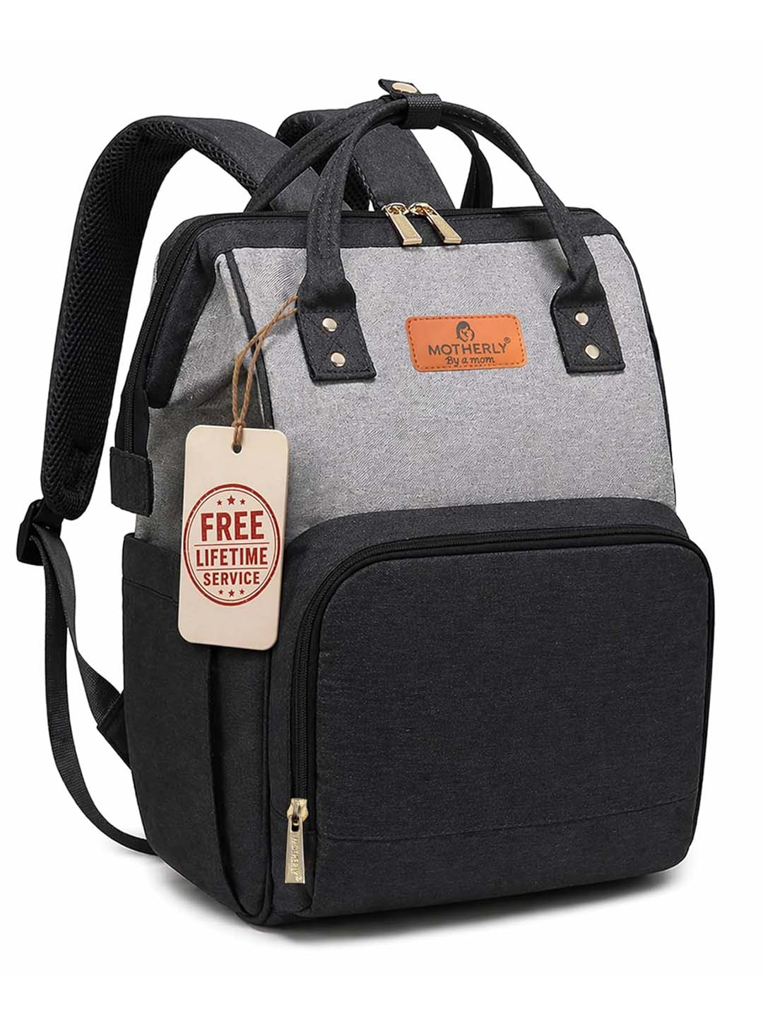 Motherly Crown Diaper Bag for Moms – Water-Resistant Travel & Maternity Bag with Multiple Pockets & 6-Month Warranty