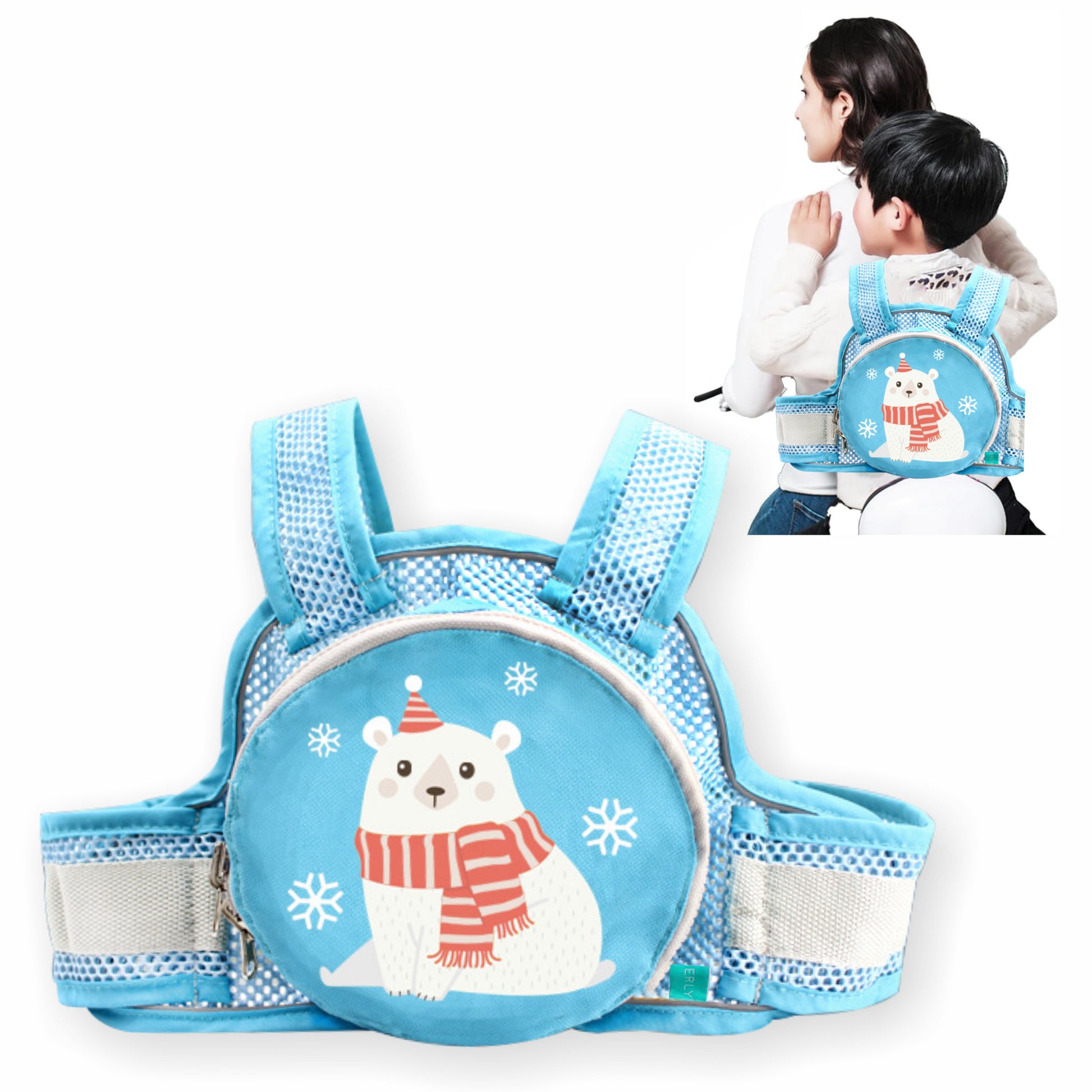 Motherly Children's Motorcycle Safety Harness Safe, Stylish Riding Companion with Two Wheeler Child Safety Belt - MOTHERLY