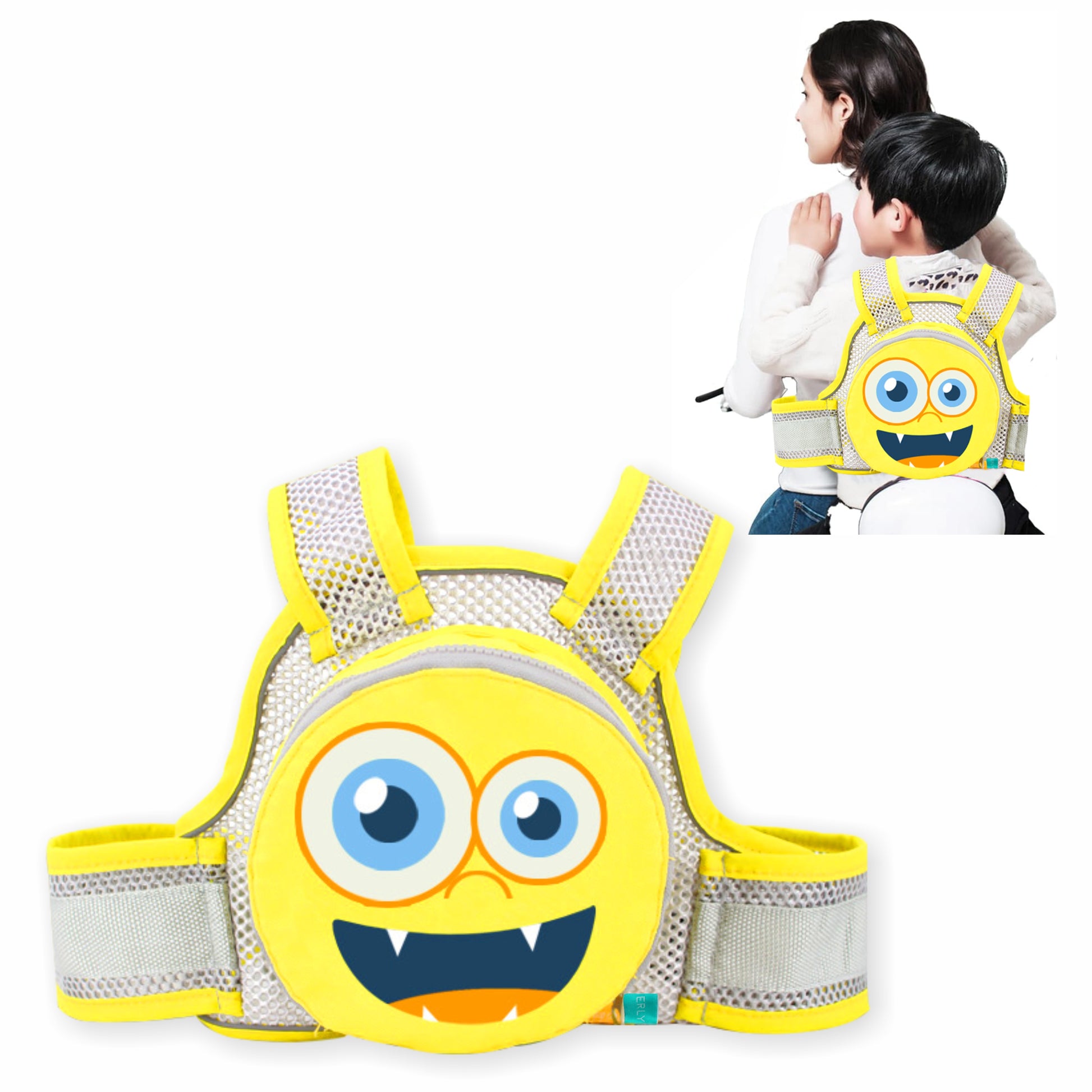 Motherly Children's Motorcycle Safety Harness Safe, Stylish Riding Companion with Two Wheeler Child Safety Belt - MOTHERLY