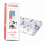 Motherly 100% Cotton Muslin Baby Swaddle | Dreamy Wrap Cozy Swaddle for New Born Baby, Size - 120cm X 120cm (47"x47")