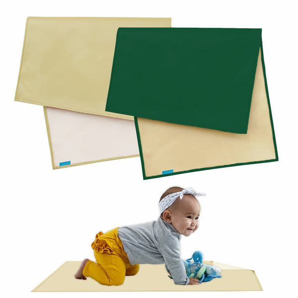 Motherly Premium Baby Mat Combo for Diaper Change and Oil Massage, Diaper Changing Mat & Massage Mat, Reusable Portable Changing Pad, Bed Protector Sleeping Mattress for Boys & Girls - MOTHERLY