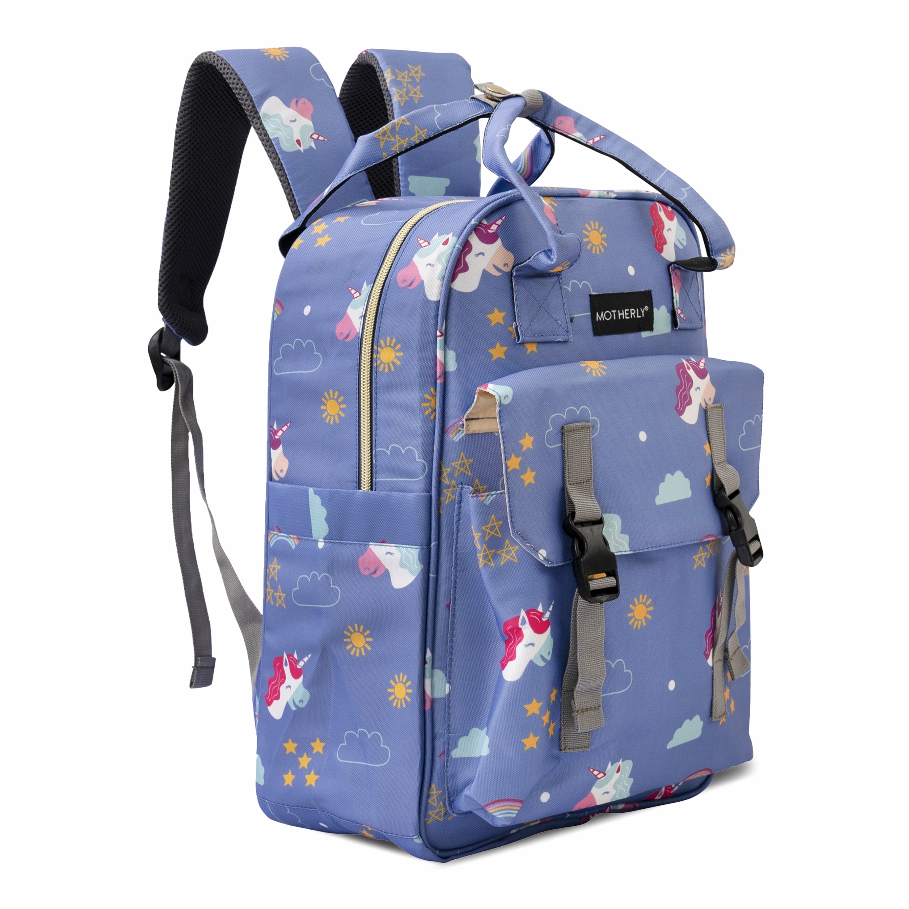 Motherly Solid Diaper Bag for Moms (Black) – Water-Resistant Maternity & Travel Bag with Multiple Pockets