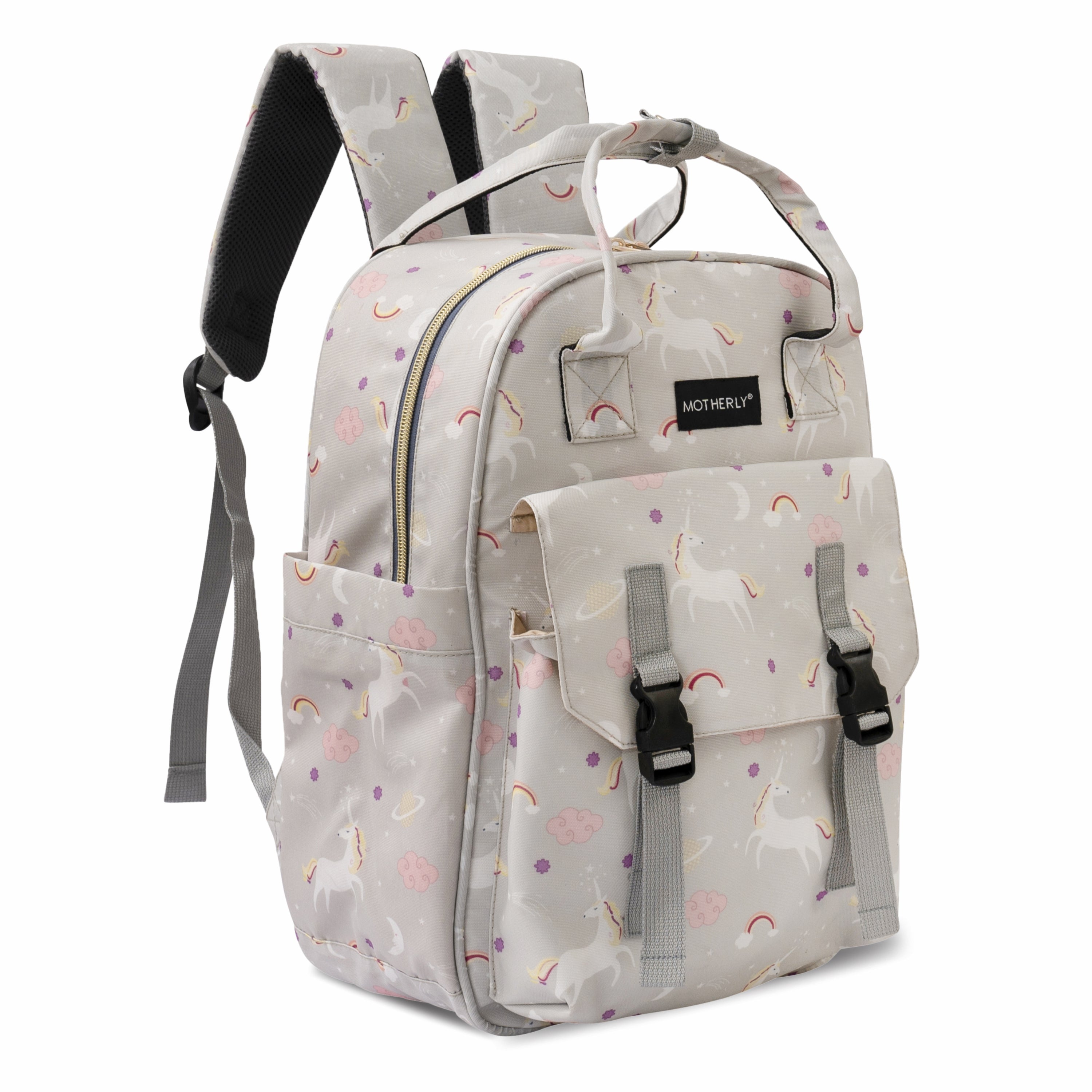 Motherly Solid Diaper Bag for Moms (Black) – Water-Resistant Maternity & Travel Bag with Multiple Pockets