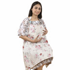 Care Cave Nursing Scarf - Red Grey Flower - MOTHERLY