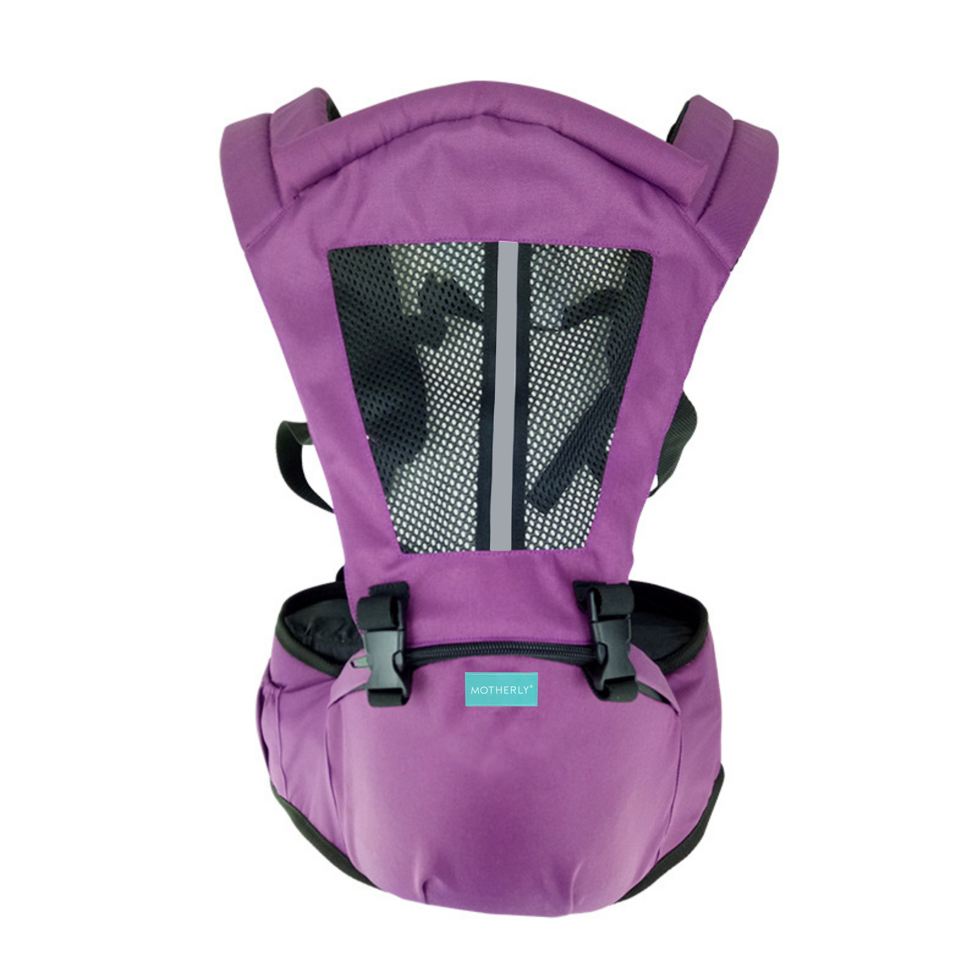 Motherly 2-in-1 Baby Carrier Bag for 6 to 36 Months - Kangaroo Style with Hip Seat for Comfort Carrying - MOTHERLY