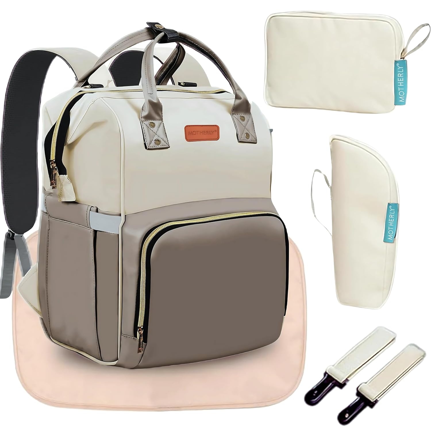 Motherly Envy Diaper Bag for Mothers for Travel With Accessories | Spacious And Waterproof Diaper Bags for Mom | baby bag for mother travel | Maternity Bags for Mother - MOTHERLY