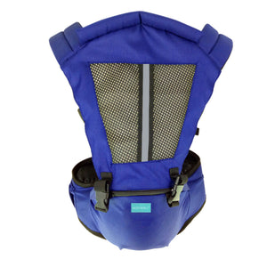 Motherly 2-in-1 Baby Carrier Bag for 6 to 36 Months - Kangaroo Style with Hip Seat for Comfort Carrying (Style2 - 2 in 1- Red) - Blue