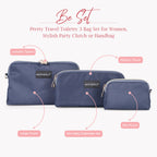 Motherly Diaper Organization Pouches, Pretty Travel Toiletry Bag Set for Women, Stylish Party Clutch or Handbag - MOTHERLY