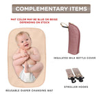 Motherly Crown Diaper Bag for Moms – Water-Resistant Travel & Maternity Bag with Mat, Bottle Cover & Stroller Hooks