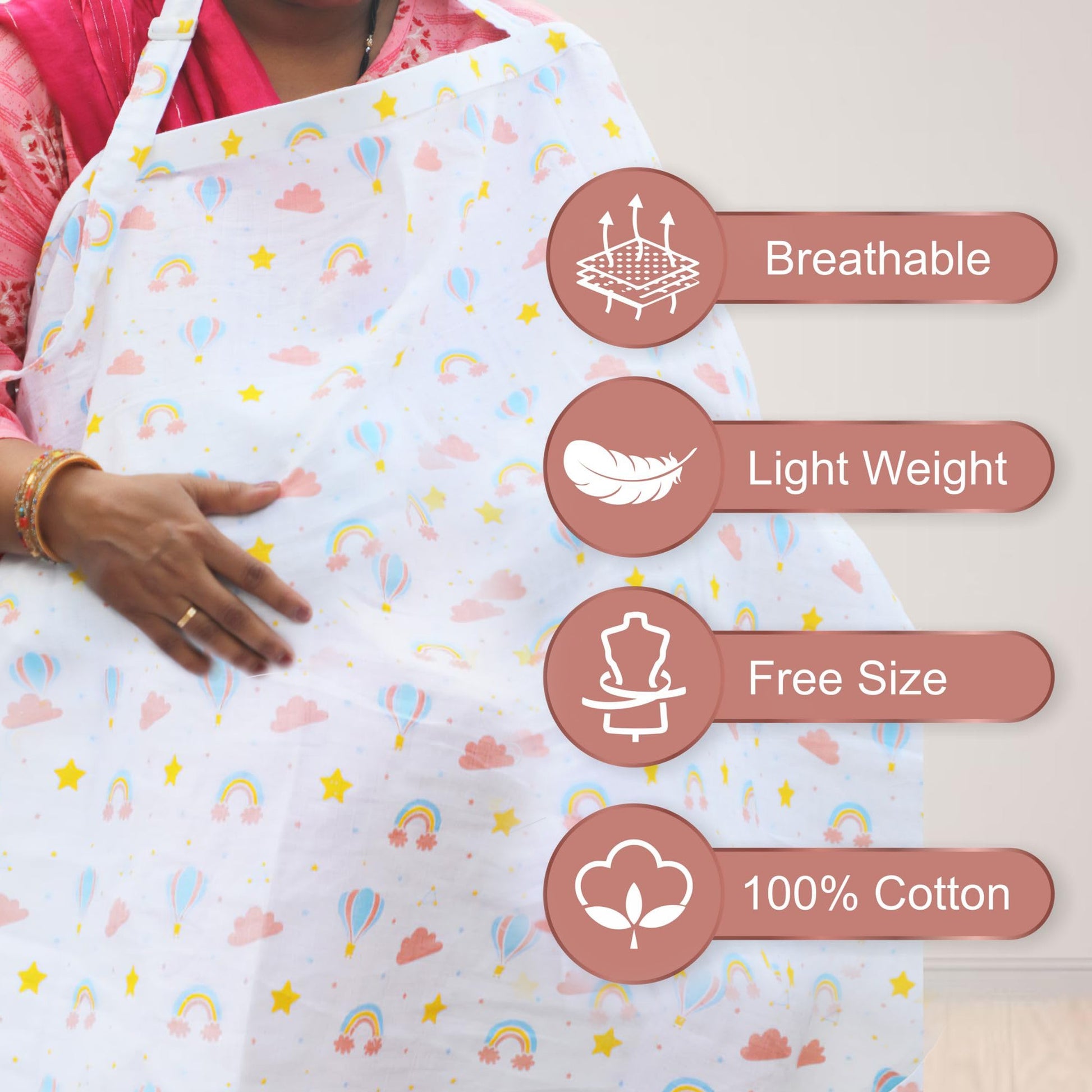 Motherly Nursing Breastfeeding Cover Scarf Cloth- Breast Feeding shawl
