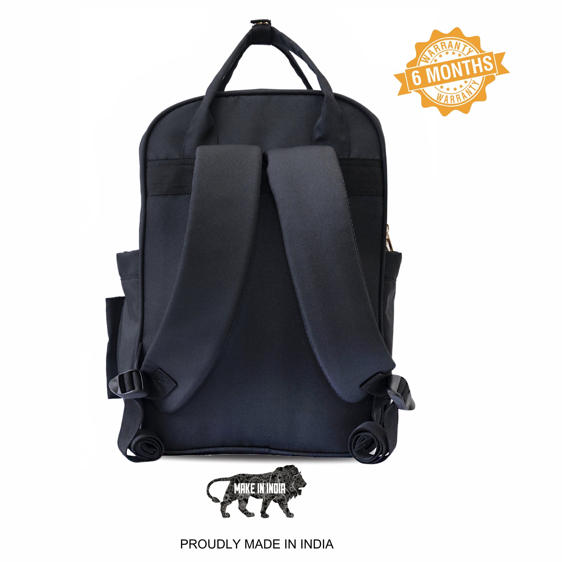 Motherly Solid Diaper Bag for Mothers for Travel, Maternity Bag for Newborn Baby, Mothers Travelling Bag, Multiple Pocket Water Resistant Baby Bag, Hospital Bag for moms (Black) - MOTHERLY