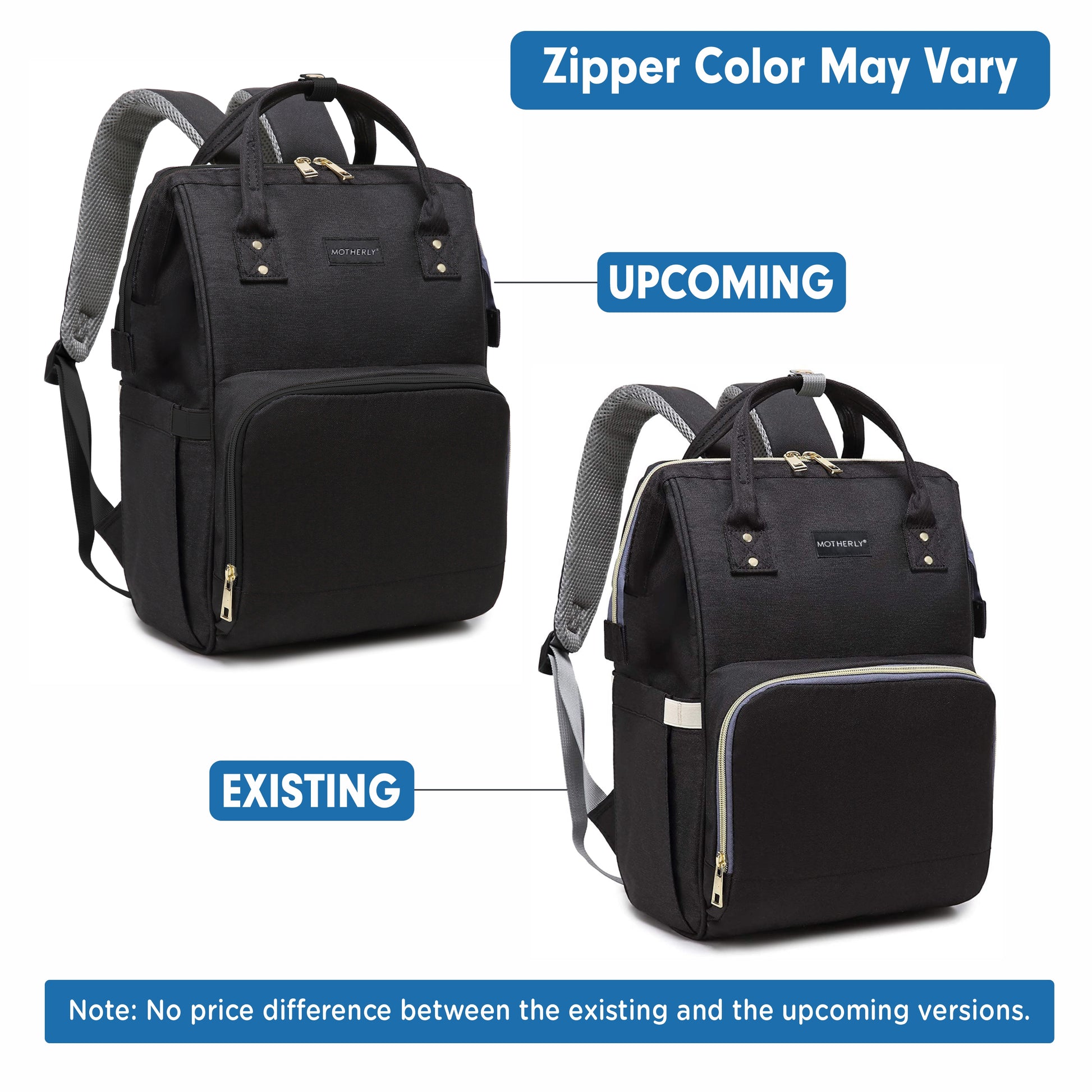 Motherly League Solid Color Diaper Bag for Mothers for Travel, Maternity Bag for Newborn Baby, Mother Travelling Bag, Multiple Pocket Water Resistant Hospital Bag for moms with Warranty - MOTHERLY